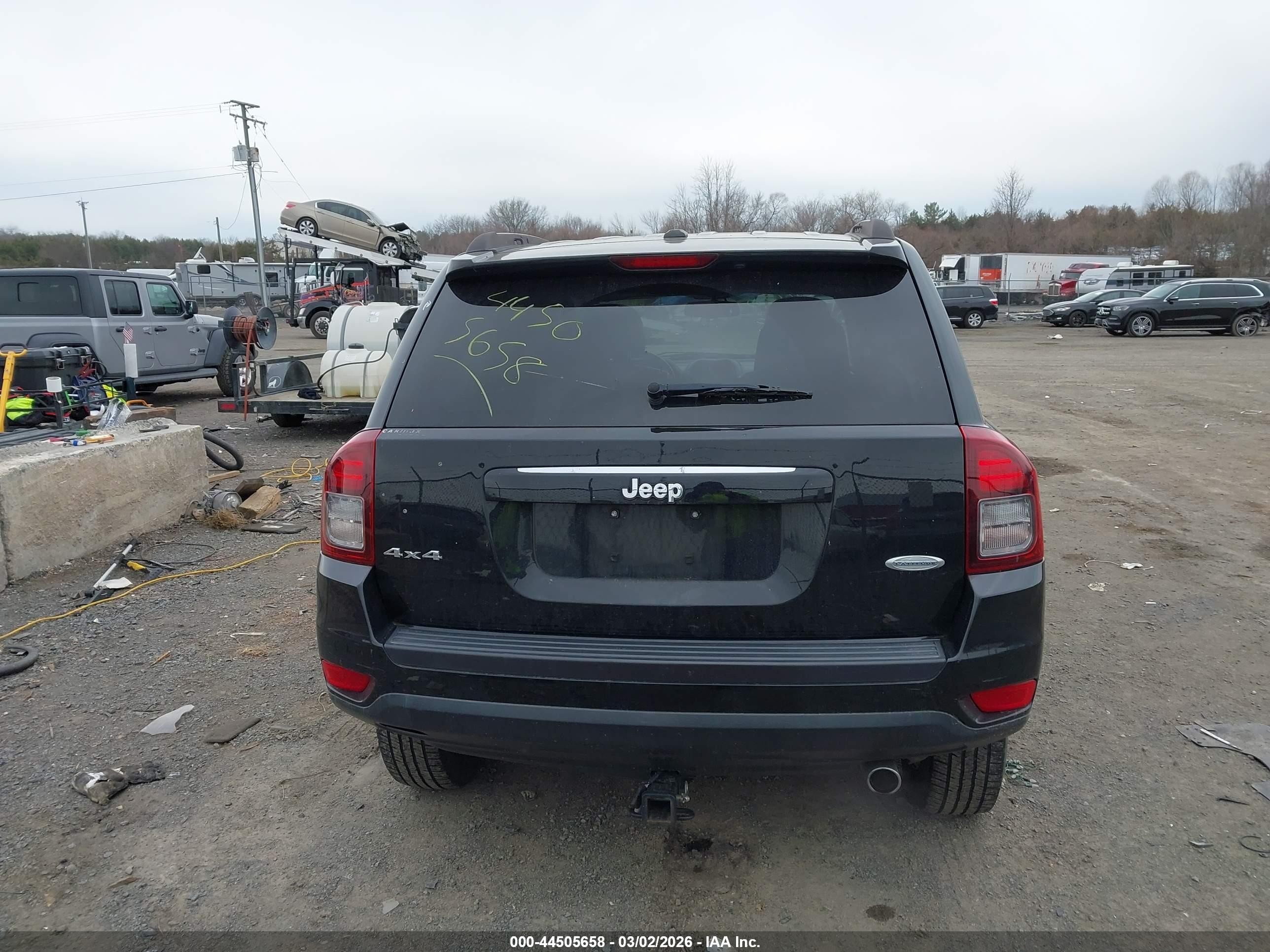 2014 Jeep Compass Latitude Black vin: 1C4NJDEB5ED846659