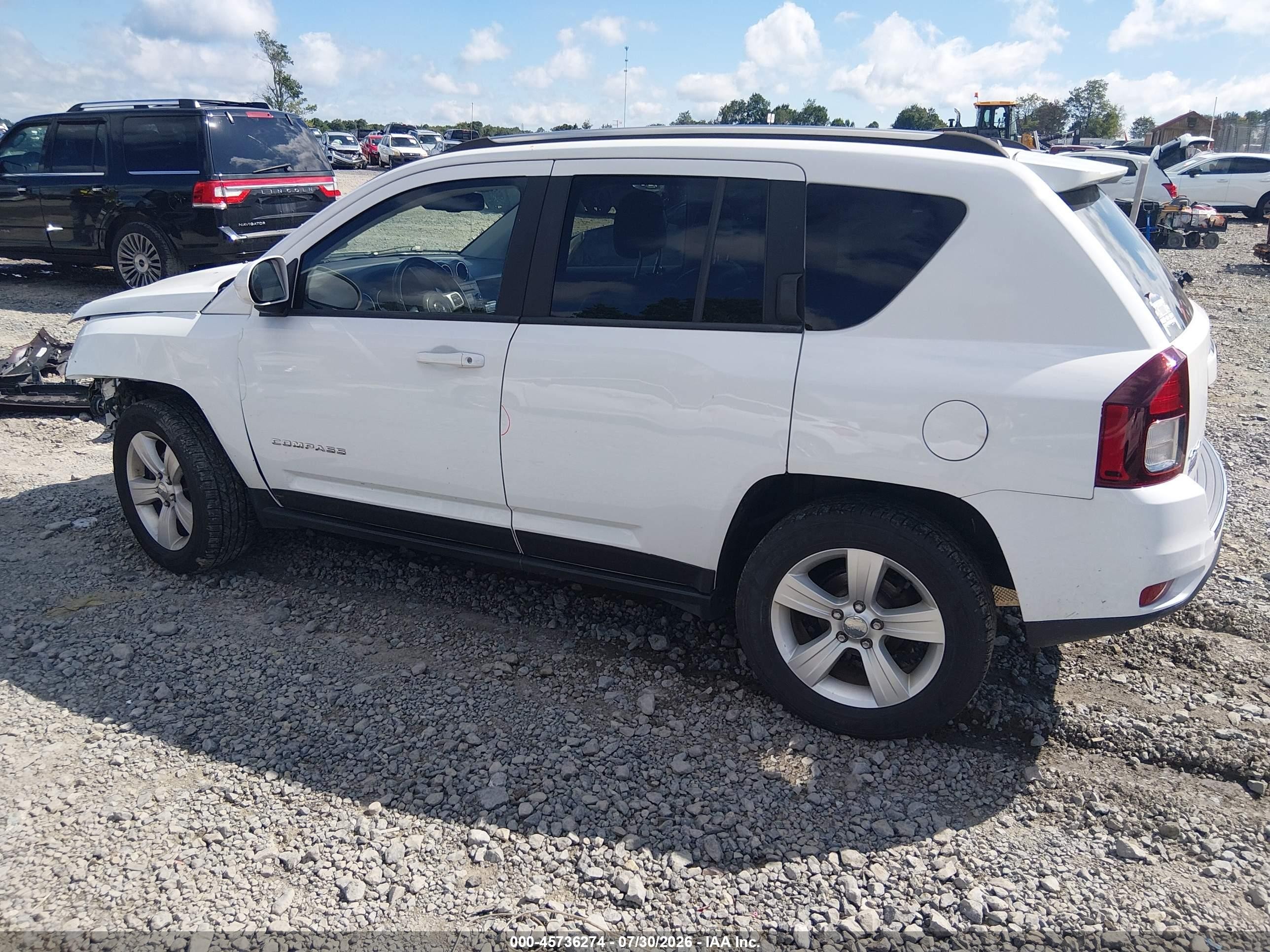 2015 Jeep Compass High Altitude Edition White vin: 1C4NJDEB5FD168772