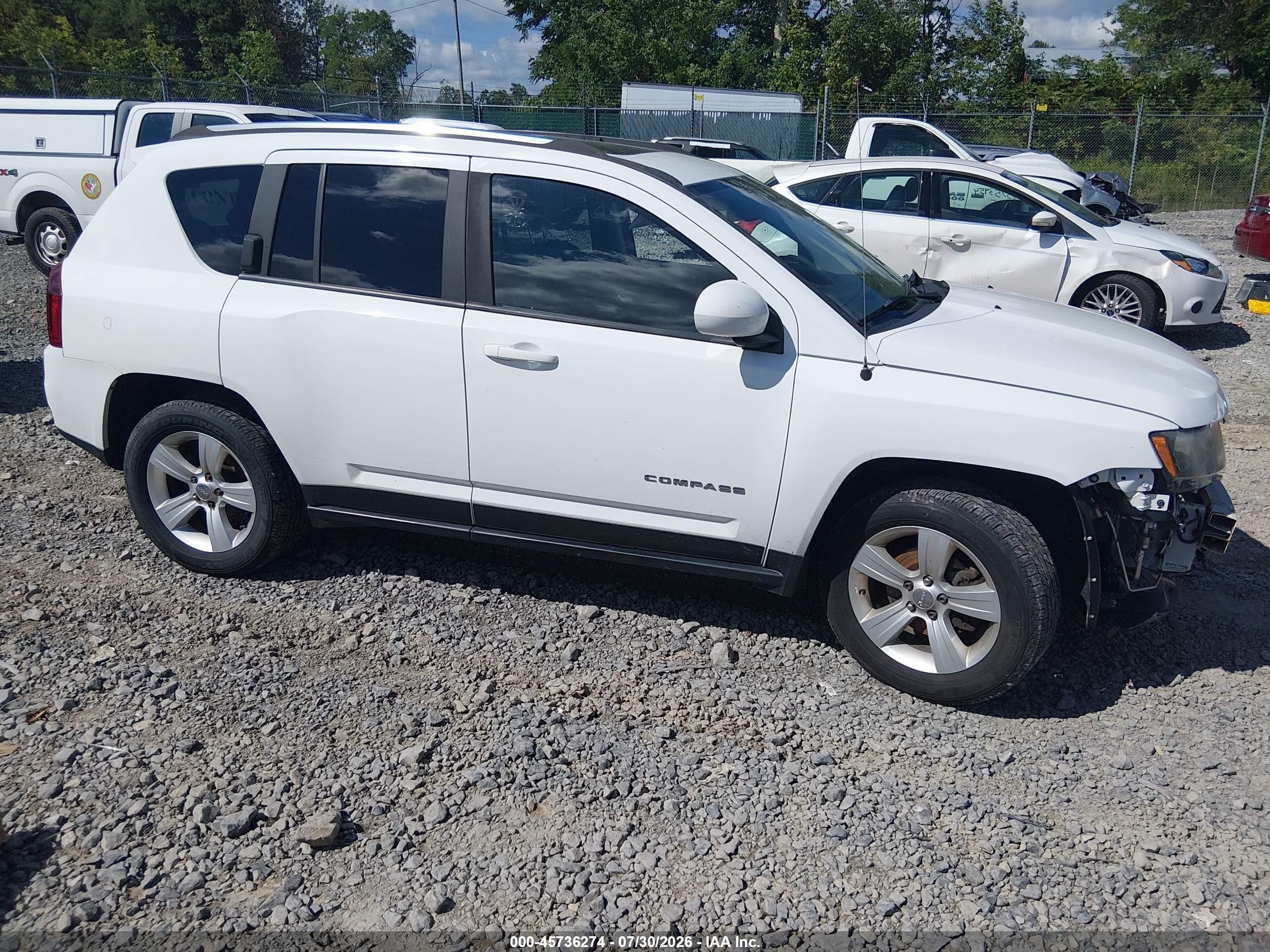 2015 Jeep Compass High Altitude Edition Белый vin: 1C4NJDEB5FD168772