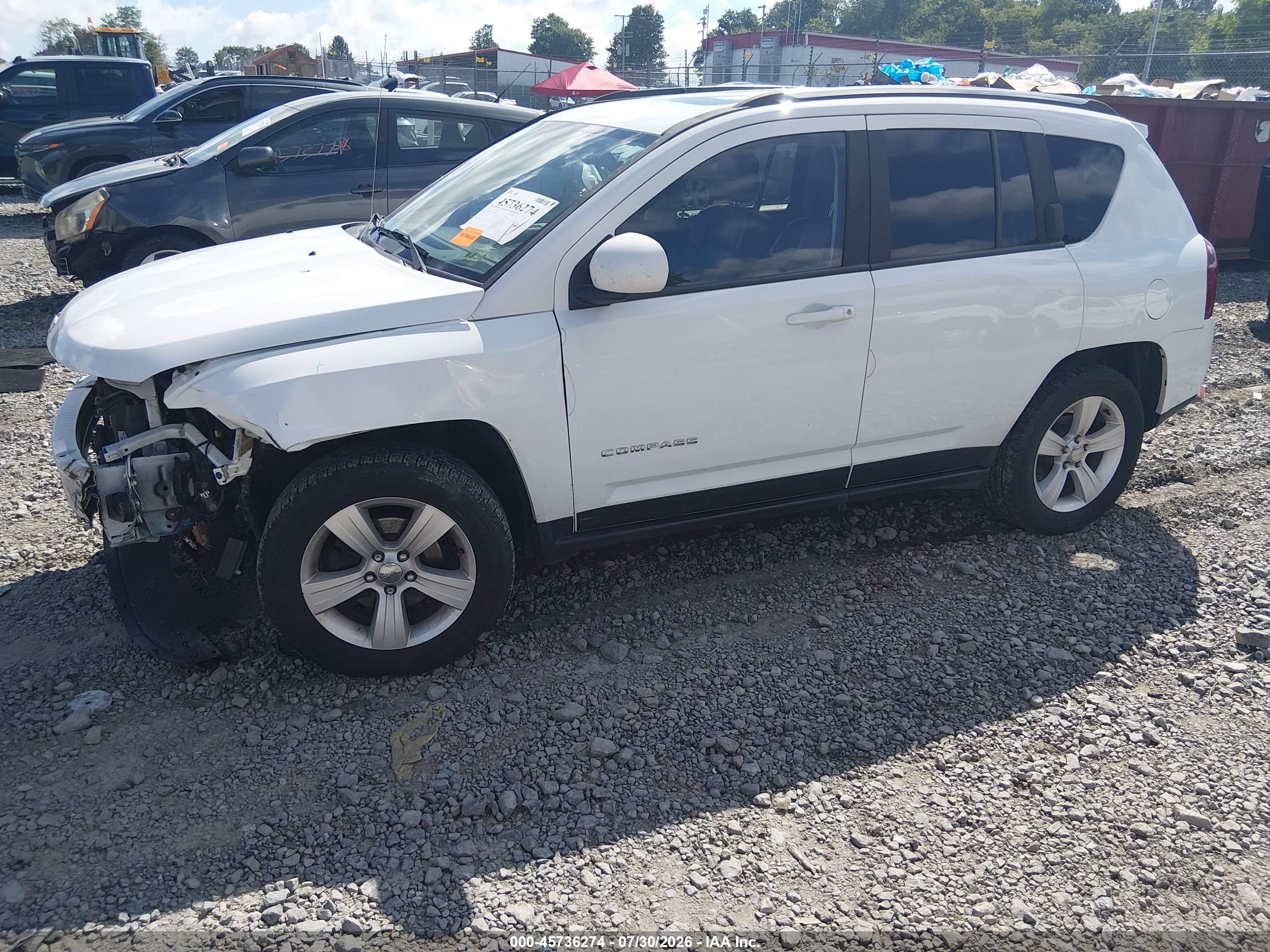 2015 Jeep Compass High Altitude Edition White vin: 1C4NJDEB5FD168772