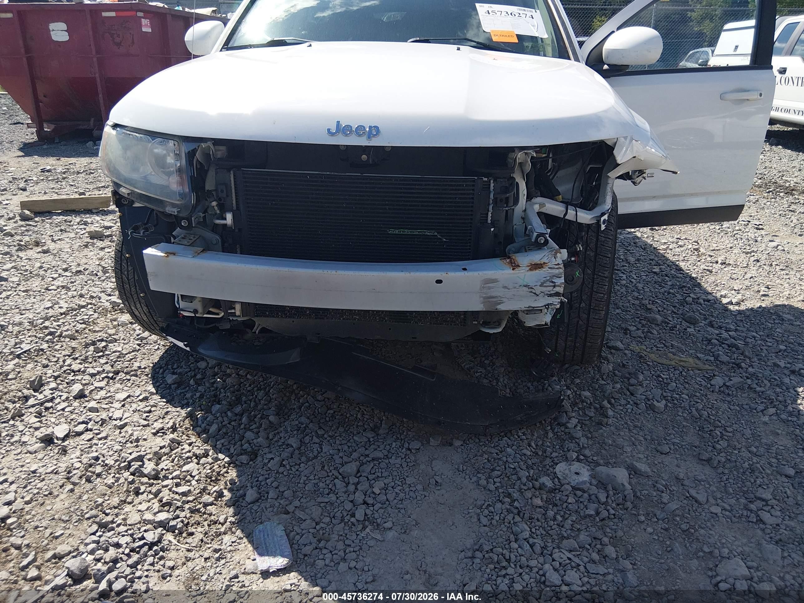 2015 Jeep Compass High Altitude Edition White vin: 1C4NJDEB5FD168772