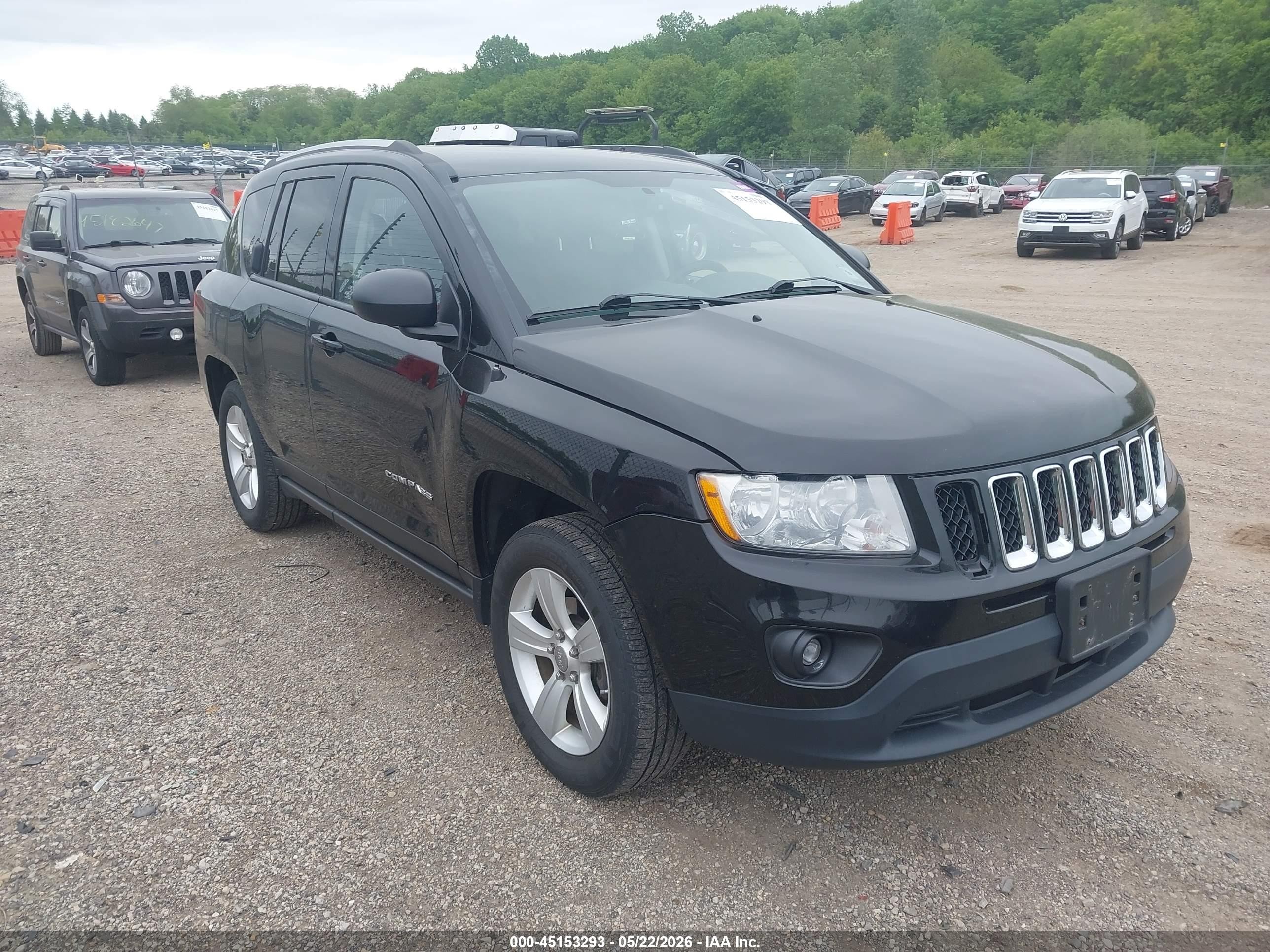 2012 Jeep Compass Latitude Black vin: 1C4NJDEB6CD650386