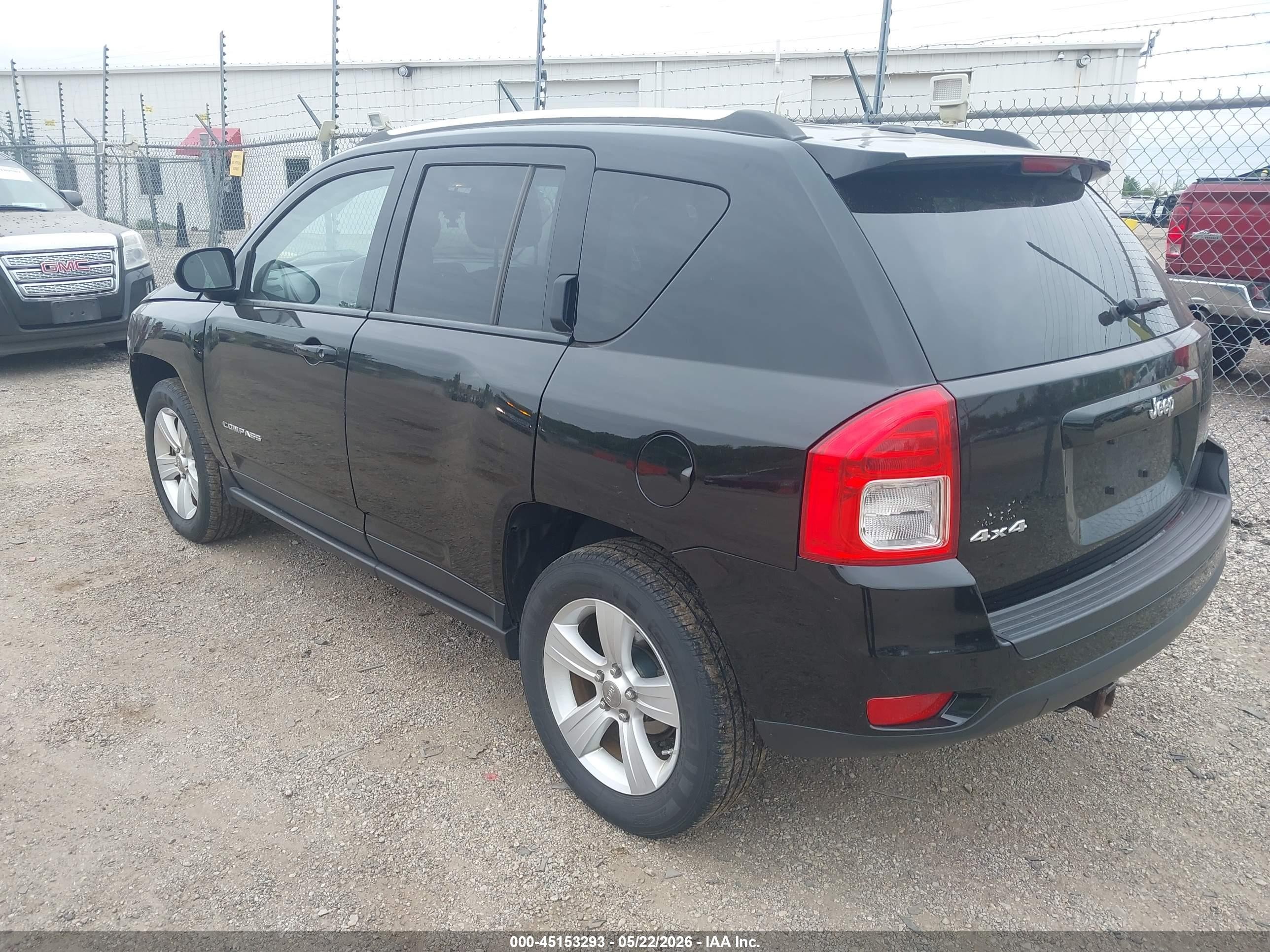 2012 Jeep Compass Latitude Black vin: 1C4NJDEB6CD650386