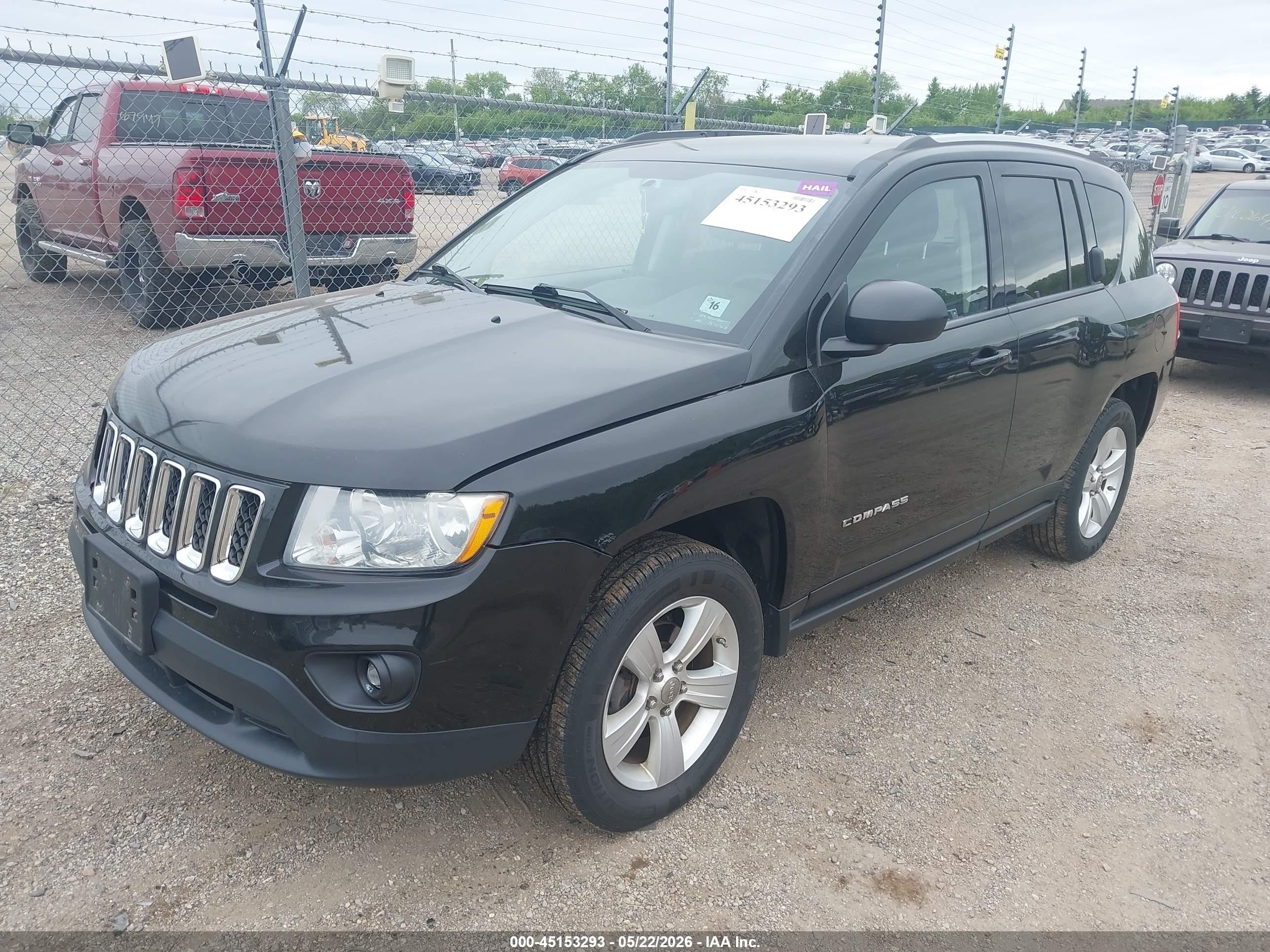 2012 Jeep Compass Latitude Black vin: 1C4NJDEB6CD650386