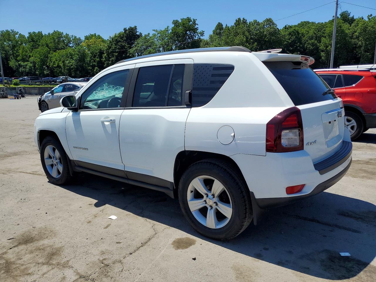 2014 Jeep Compass Latitude White vin: 1C4NJDEB6ED521471