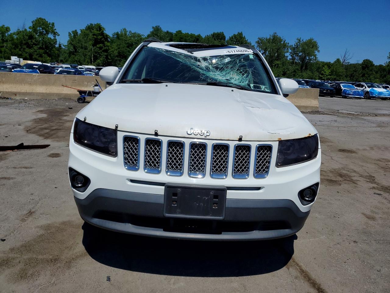 2014 Jeep Compass Latitude White vin: 1C4NJDEB6ED521471
