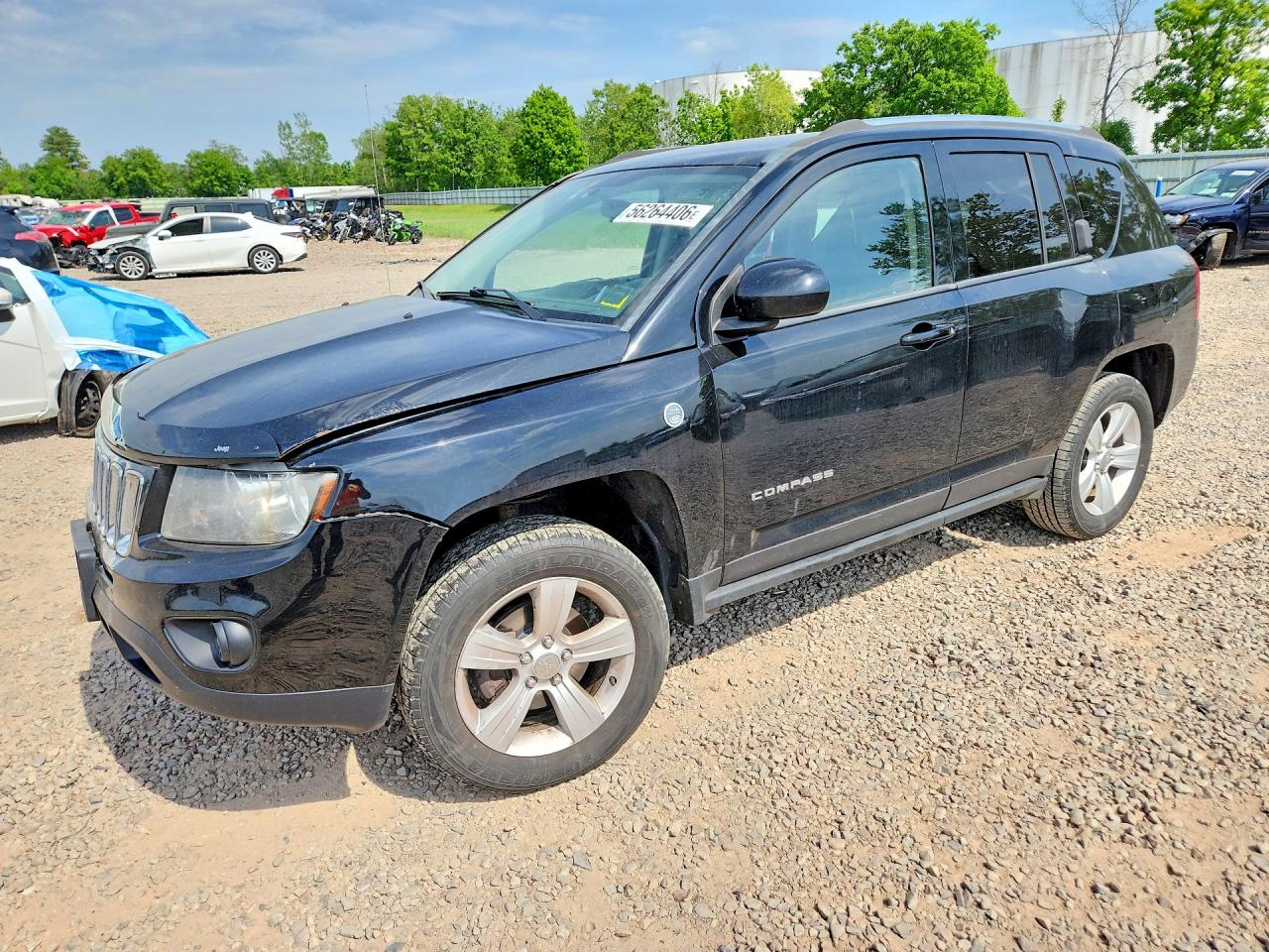 2014 Jeep Compass Latitude Black vin: 1C4NJDEB6ED688266