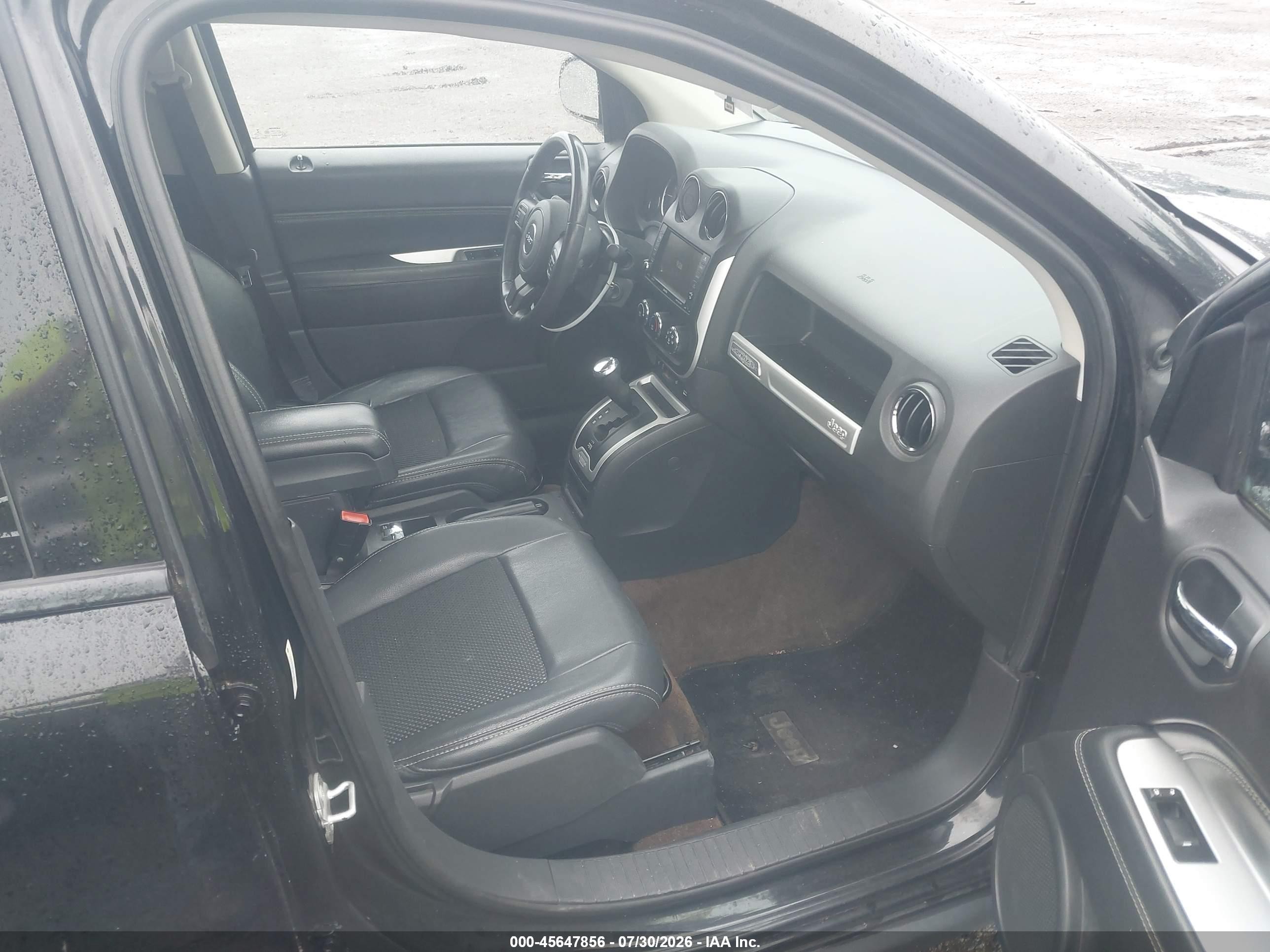 2014 Jeep Compass Latitude Black vin: 1C4NJDEB6ED729379