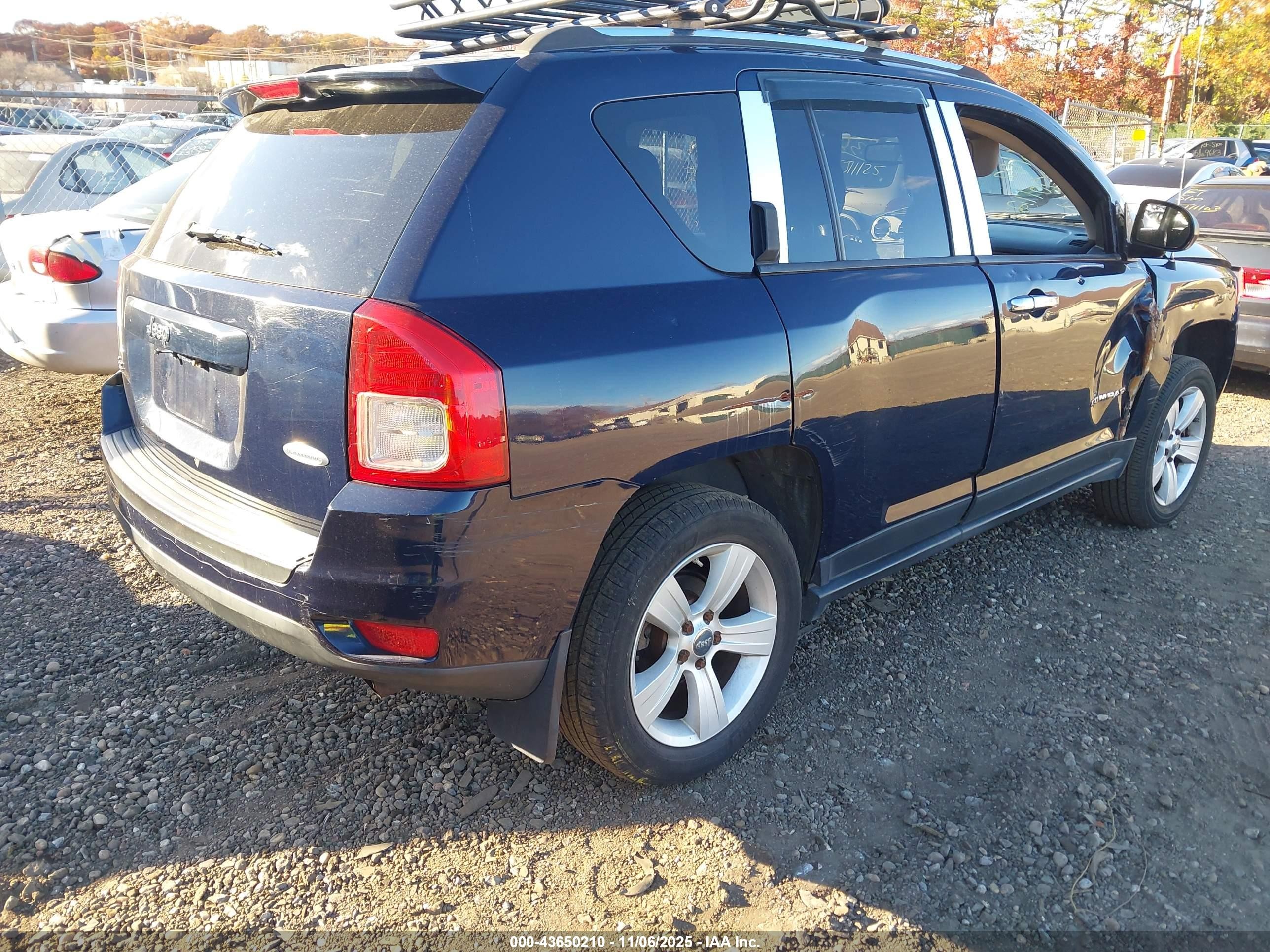 2012 Jeep Compass Latitude Blue vin: 1C4NJDEB7CD577528