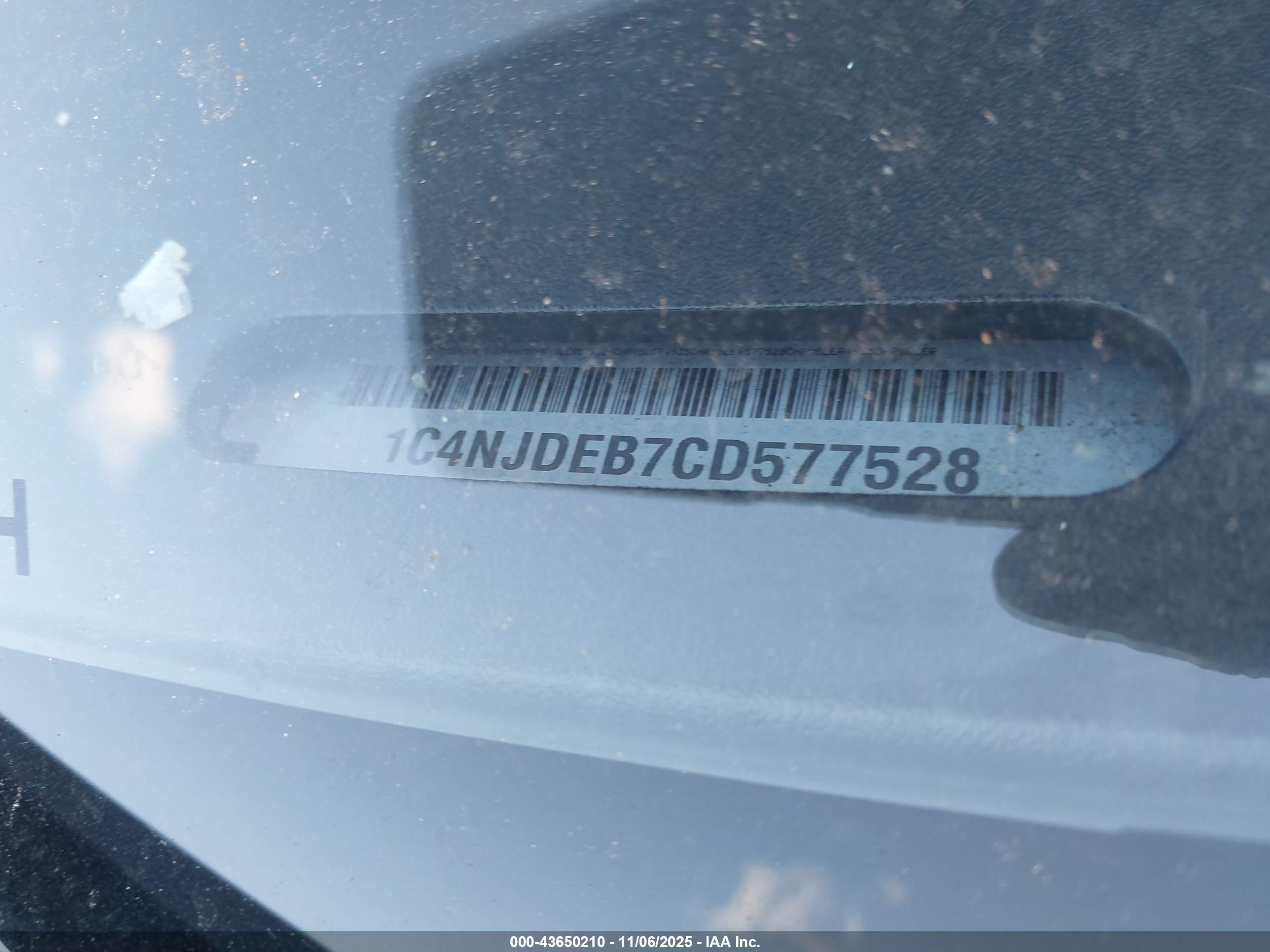2012 Jeep Compass Latitude Blue vin: 1C4NJDEB7CD577528
