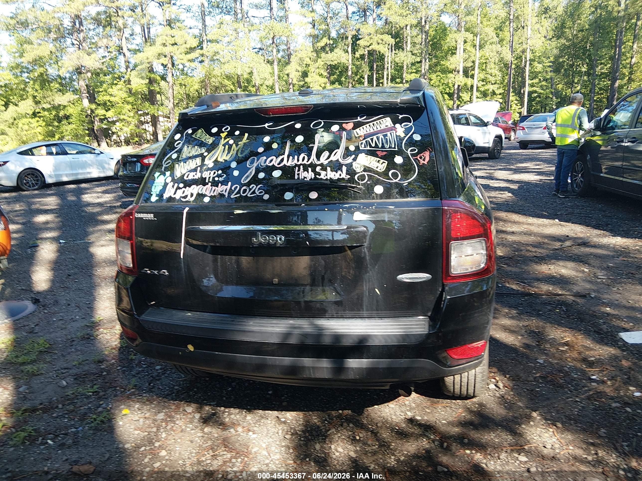 2015 Jeep Compass Latitude Black vin: 1C4NJDEB7FD358167