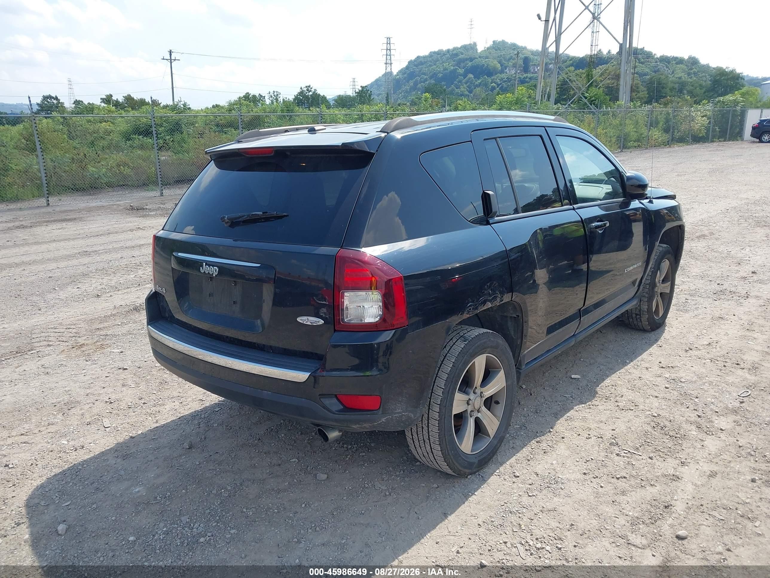 2016 Jeep Compass High Altitude Edition Black vin: 1C4NJDEB7GD769036
