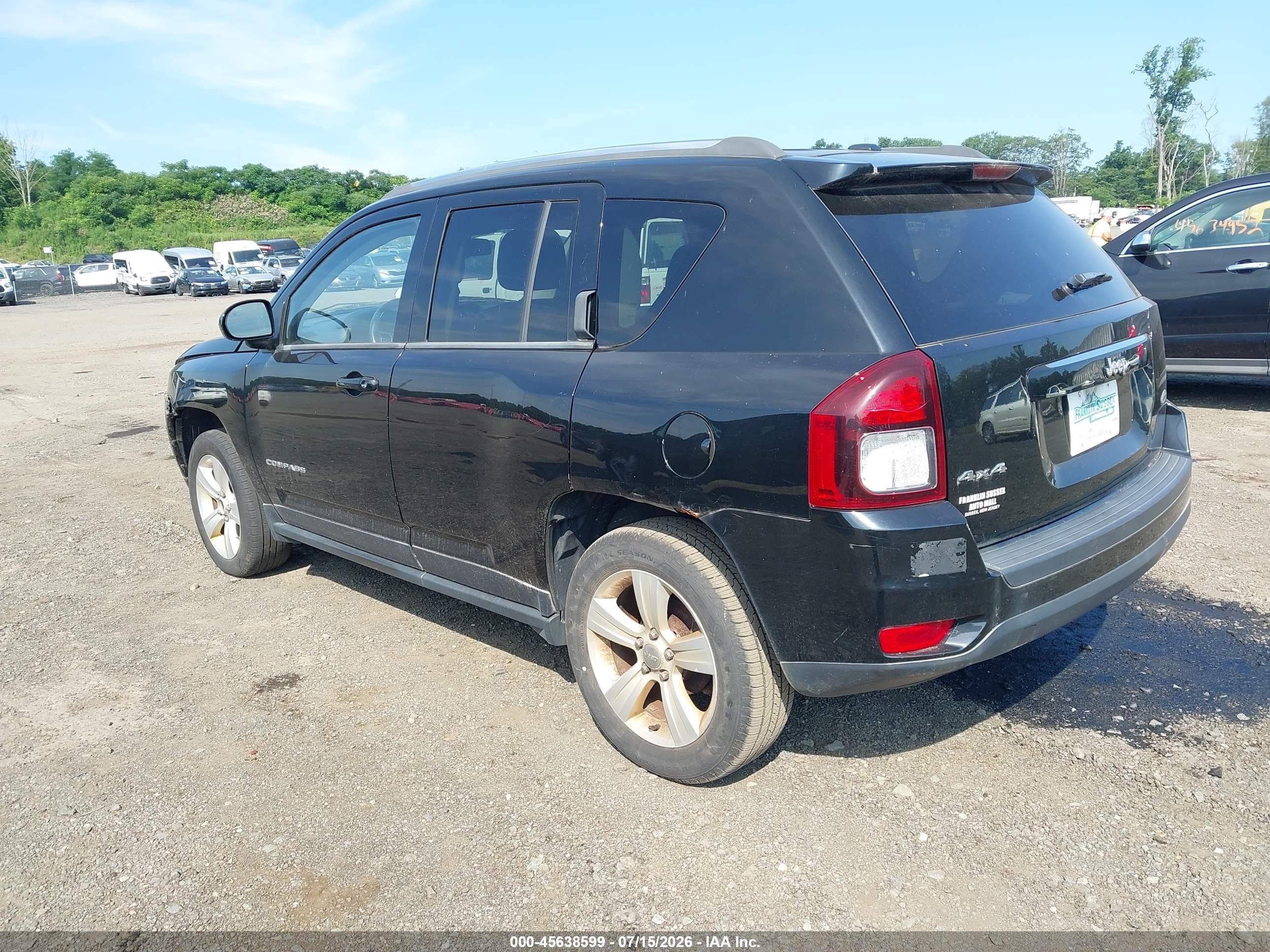 2014 Jeep Compass Latitude Black vin: 1C4NJDEB8ED632944
