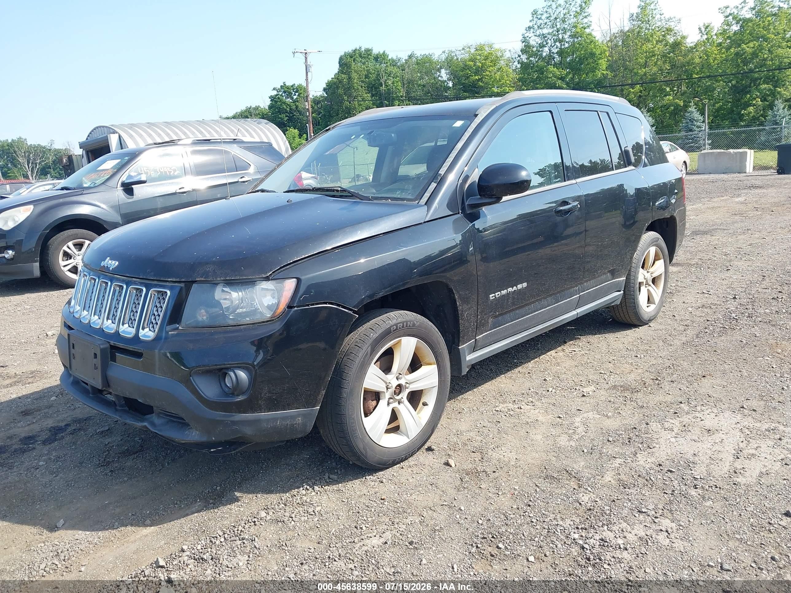 2014 Jeep Compass Latitude Black vin: 1C4NJDEB8ED632944