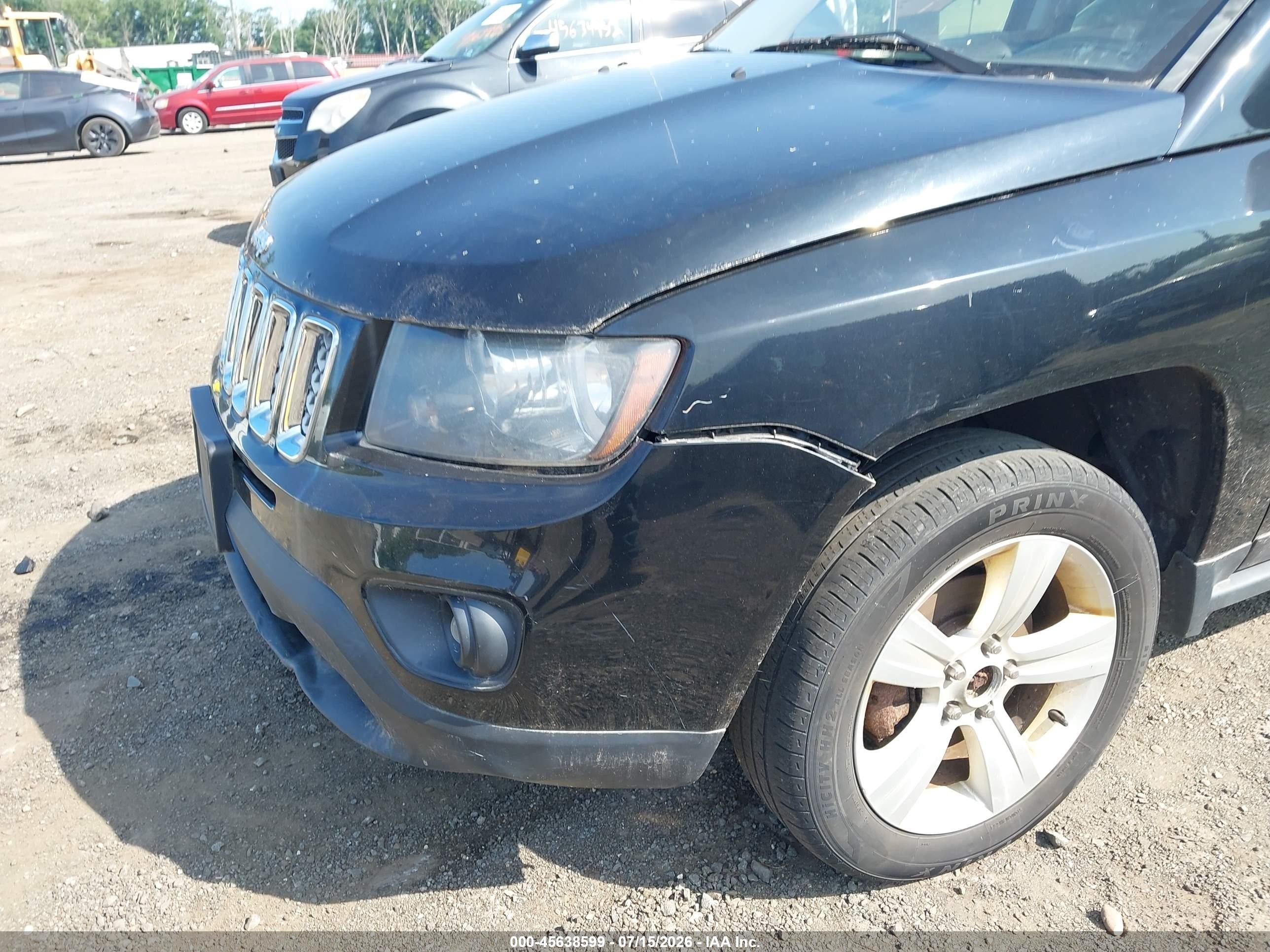 2014 Jeep Compass Latitude Black vin: 1C4NJDEB8ED632944