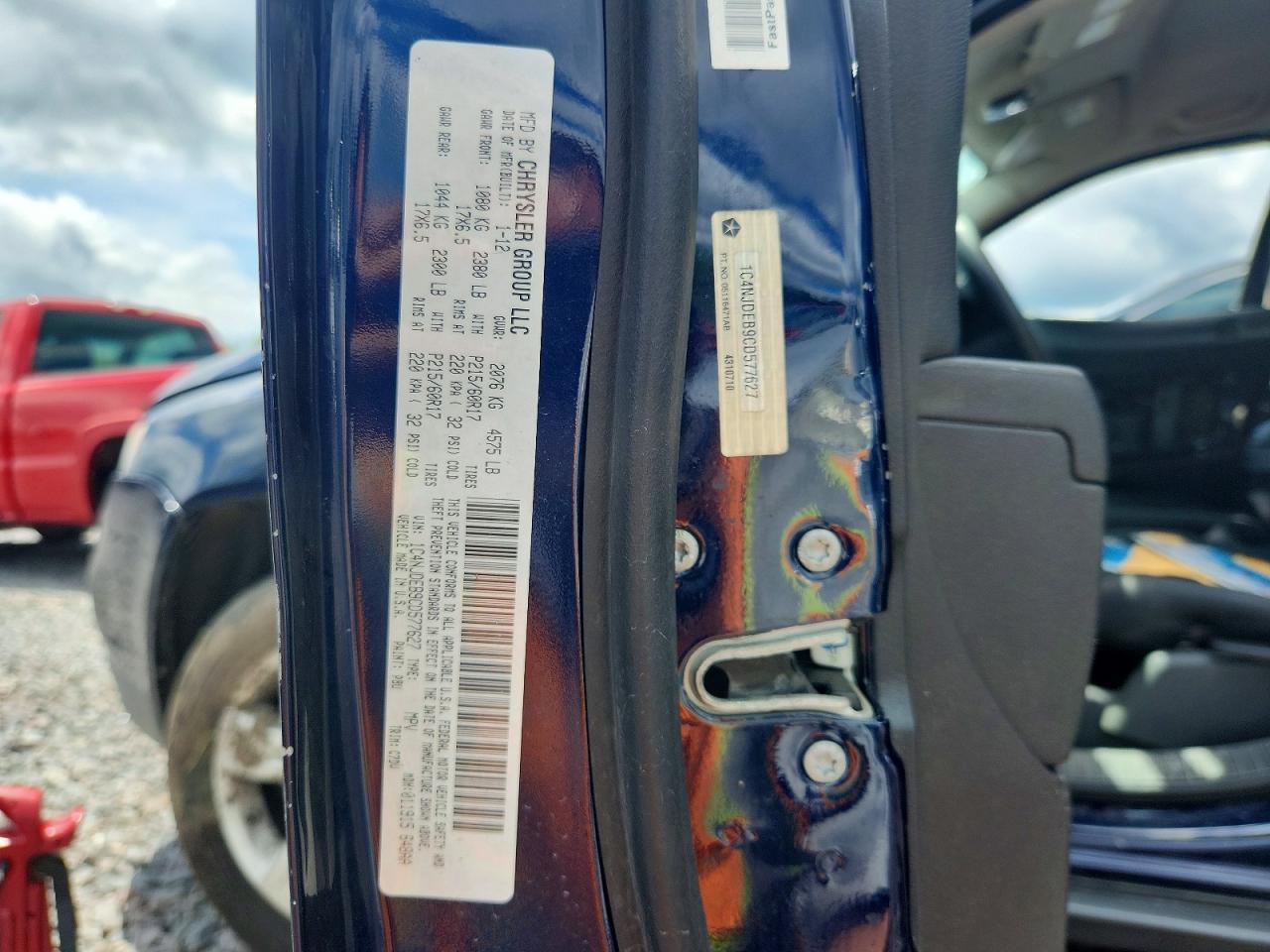 2012 Jeep Compass Latitude Синий vin: 1C4NJDEB9CD577627