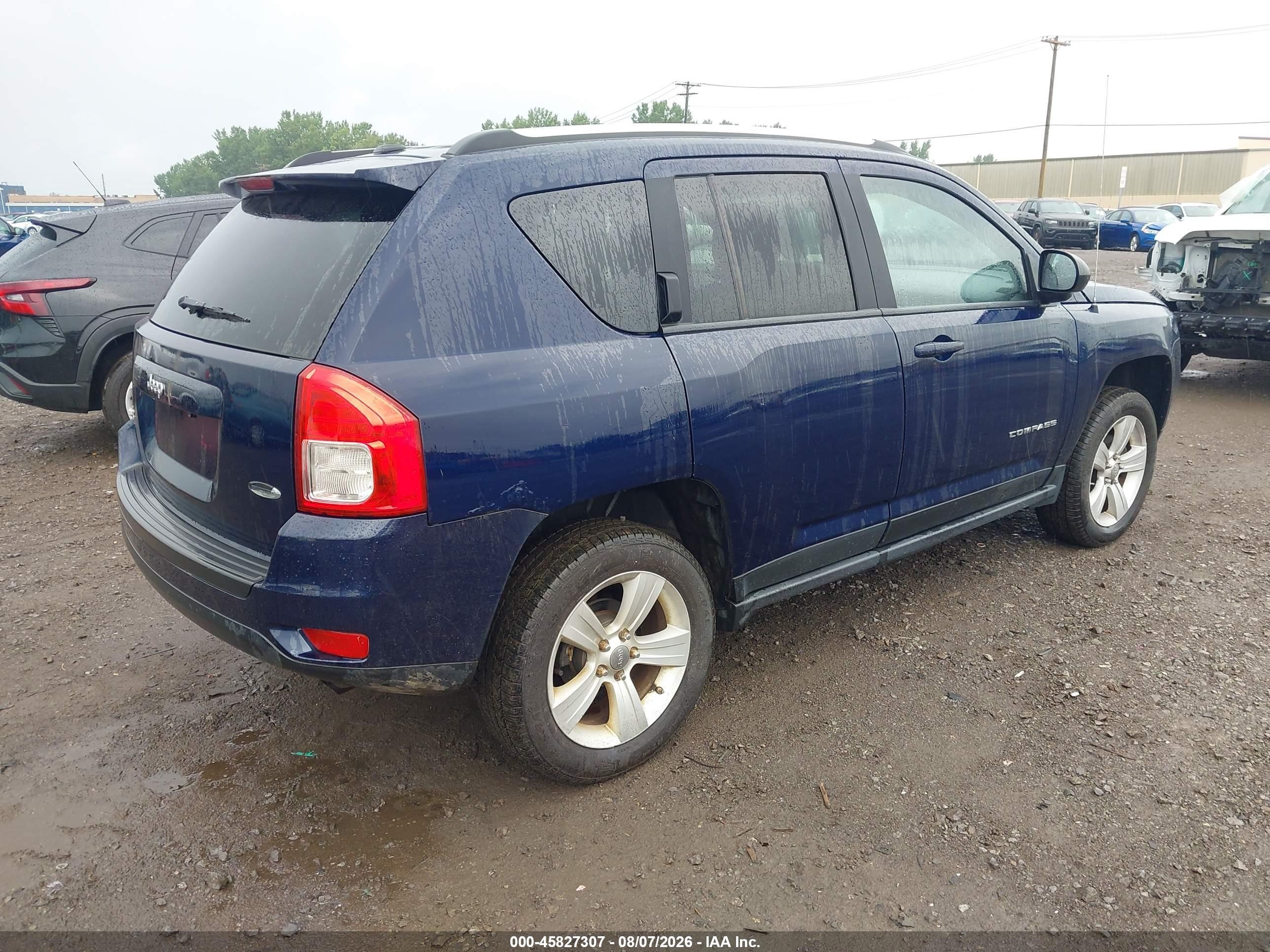 2012 Jeep Compass Latitude Dark Blue vin: 1C4NJDEB9CD588191