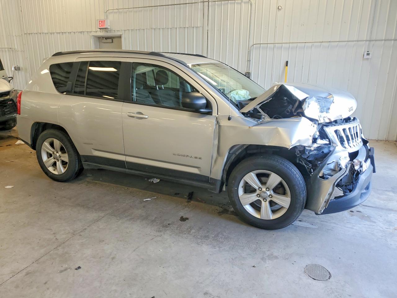 2012 Jeep Compass Latitude Silver vin: 1C4NJDEB9CD692163