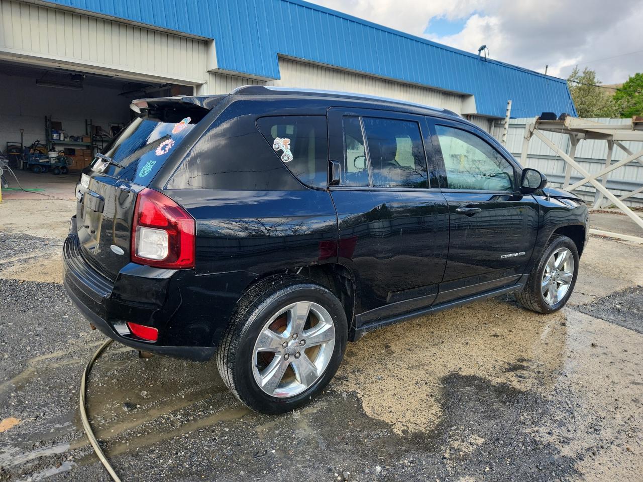 2014 Jeep Compass Latitude Black vin: 1C4NJDEB9ED817052 Damage: Right Qtr Panel, Heavy Scratch, 2 To 3 Inches