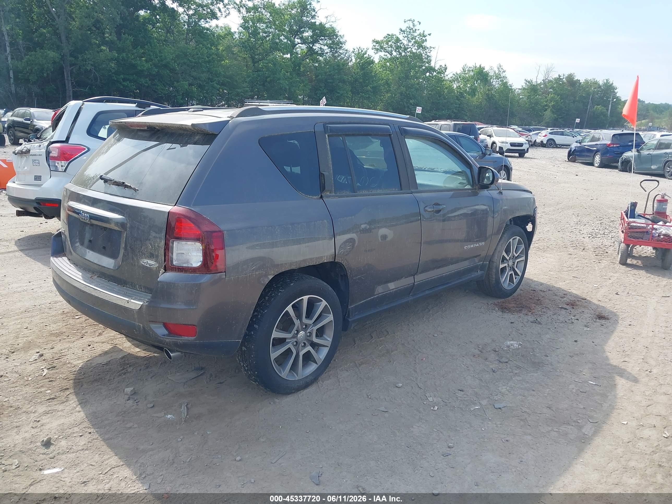 2016 Jeep Compass High Altitude Edition Gray vin: 1C4NJDEB9GD708447