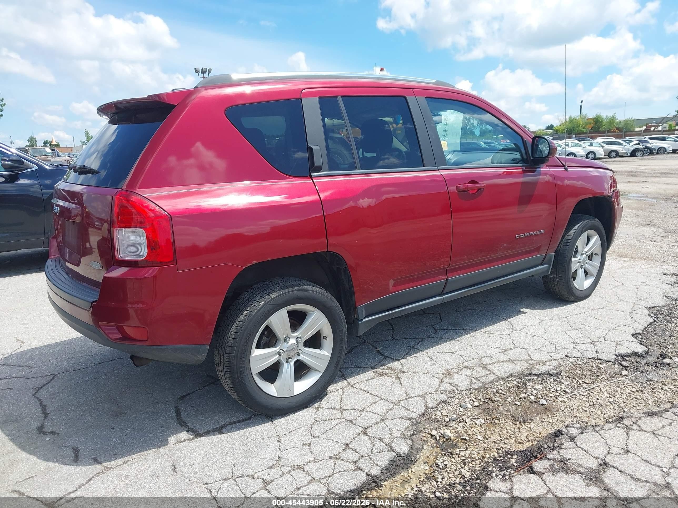 2012 Jeep Compass Latitude Red vin: 1C4NJDEBXCD717961