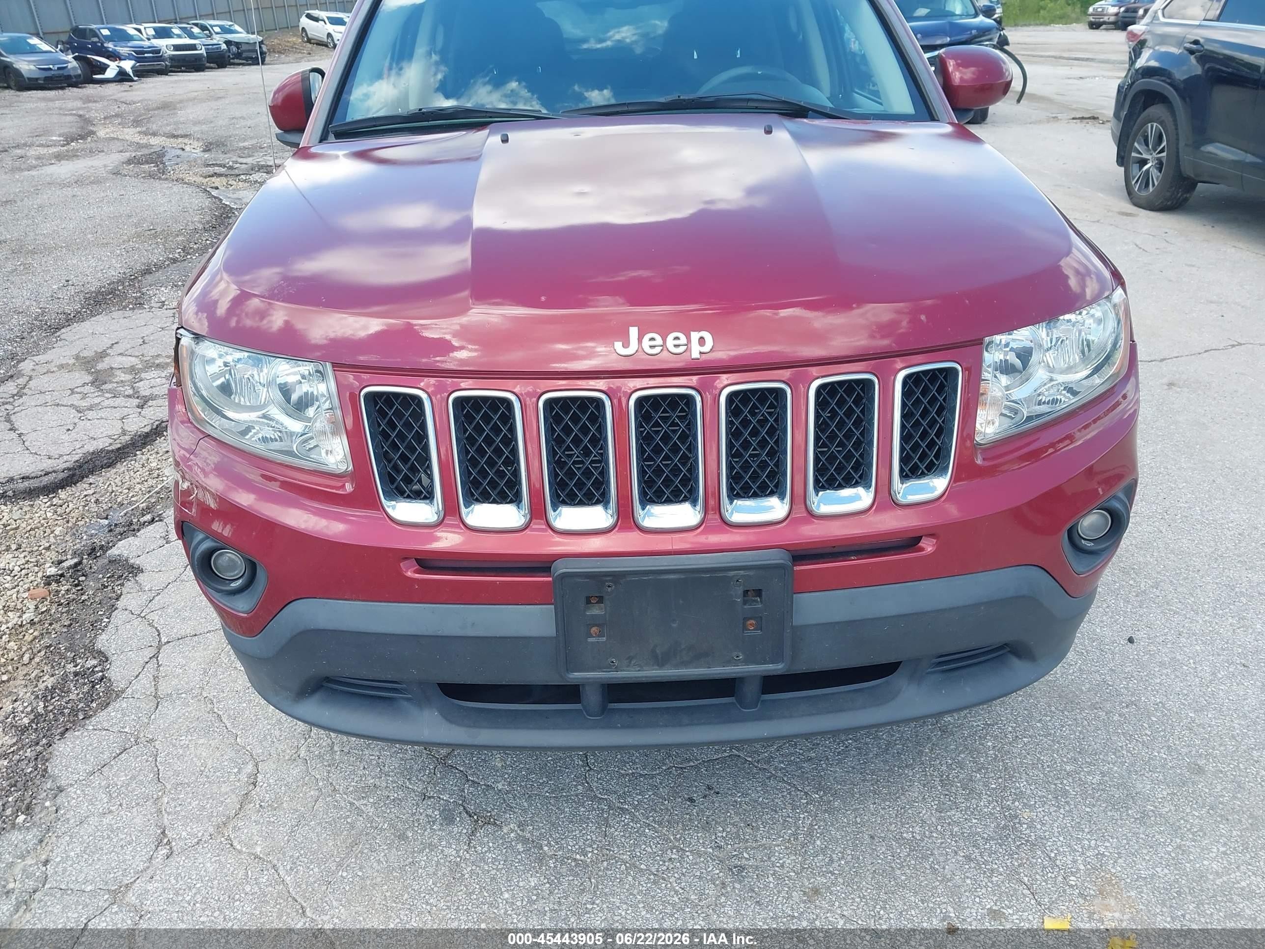 2012 Jeep Compass Latitude Red vin: 1C4NJDEBXCD717961