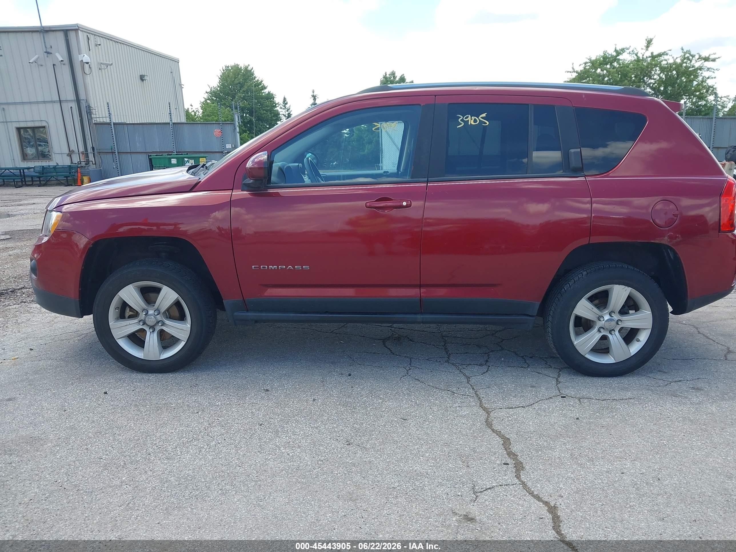 2012 Jeep Compass Latitude Red vin: 1C4NJDEBXCD717961