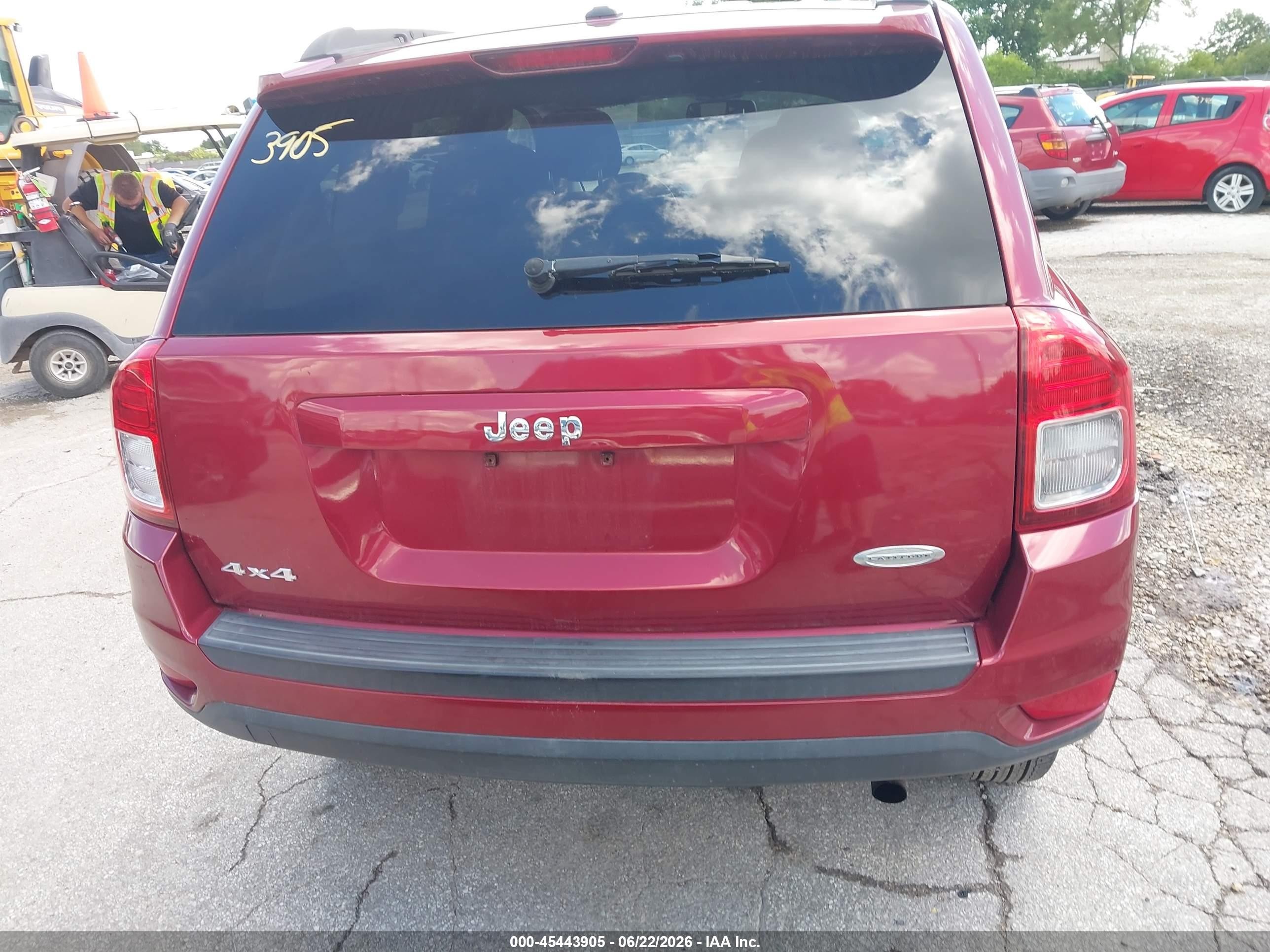 2012 Jeep Compass Latitude Red vin: 1C4NJDEBXCD717961