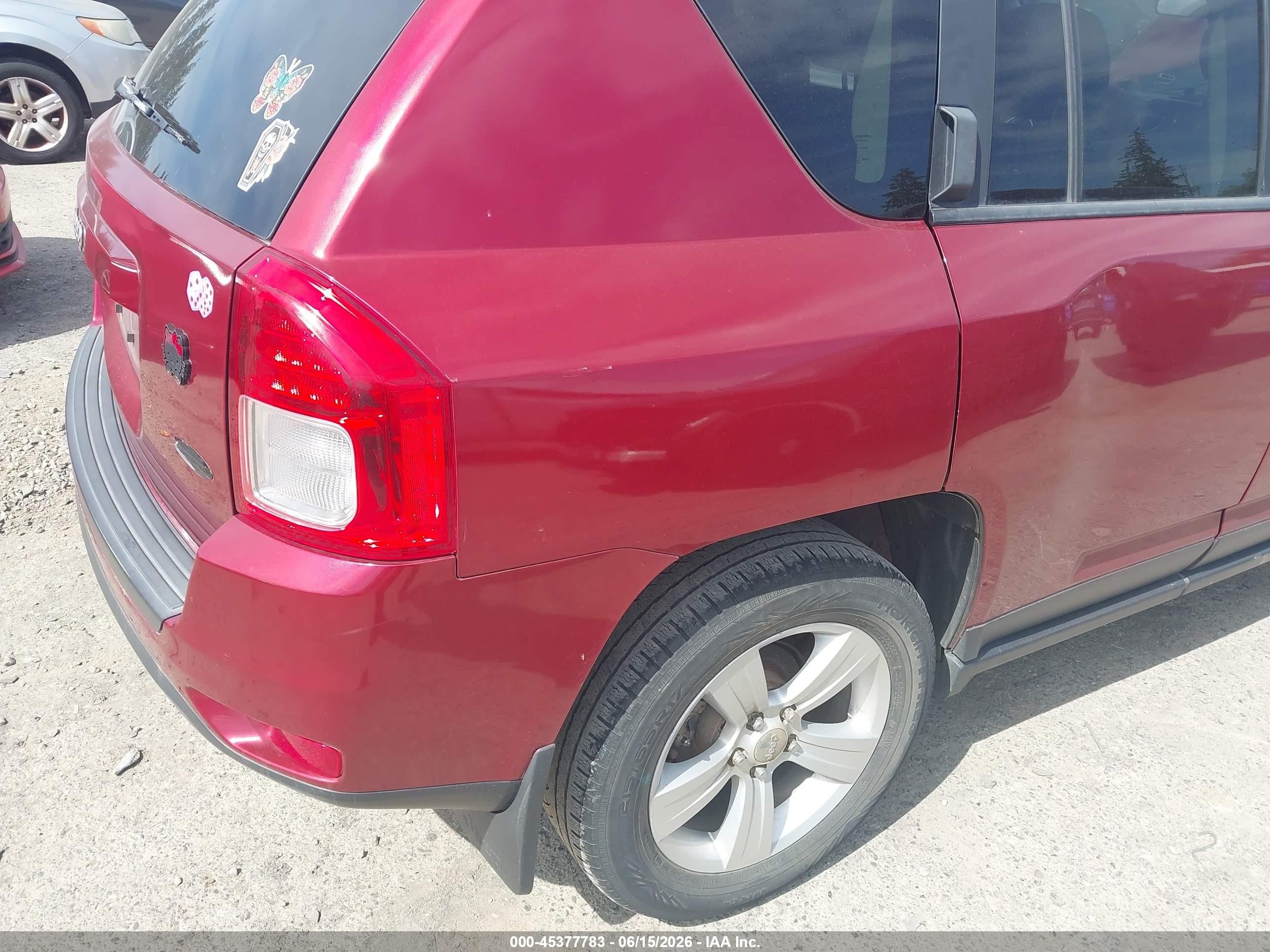 2013 Jeep Compass Latitude Red vin: 1C4NJDEBXDD221883