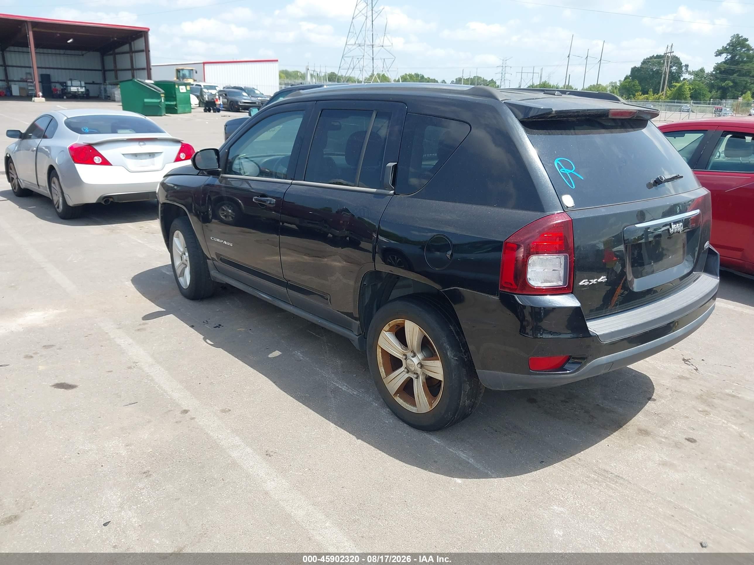 2014 Jeep Compass Latitude Black vin: 1C4NJDEBXED505449