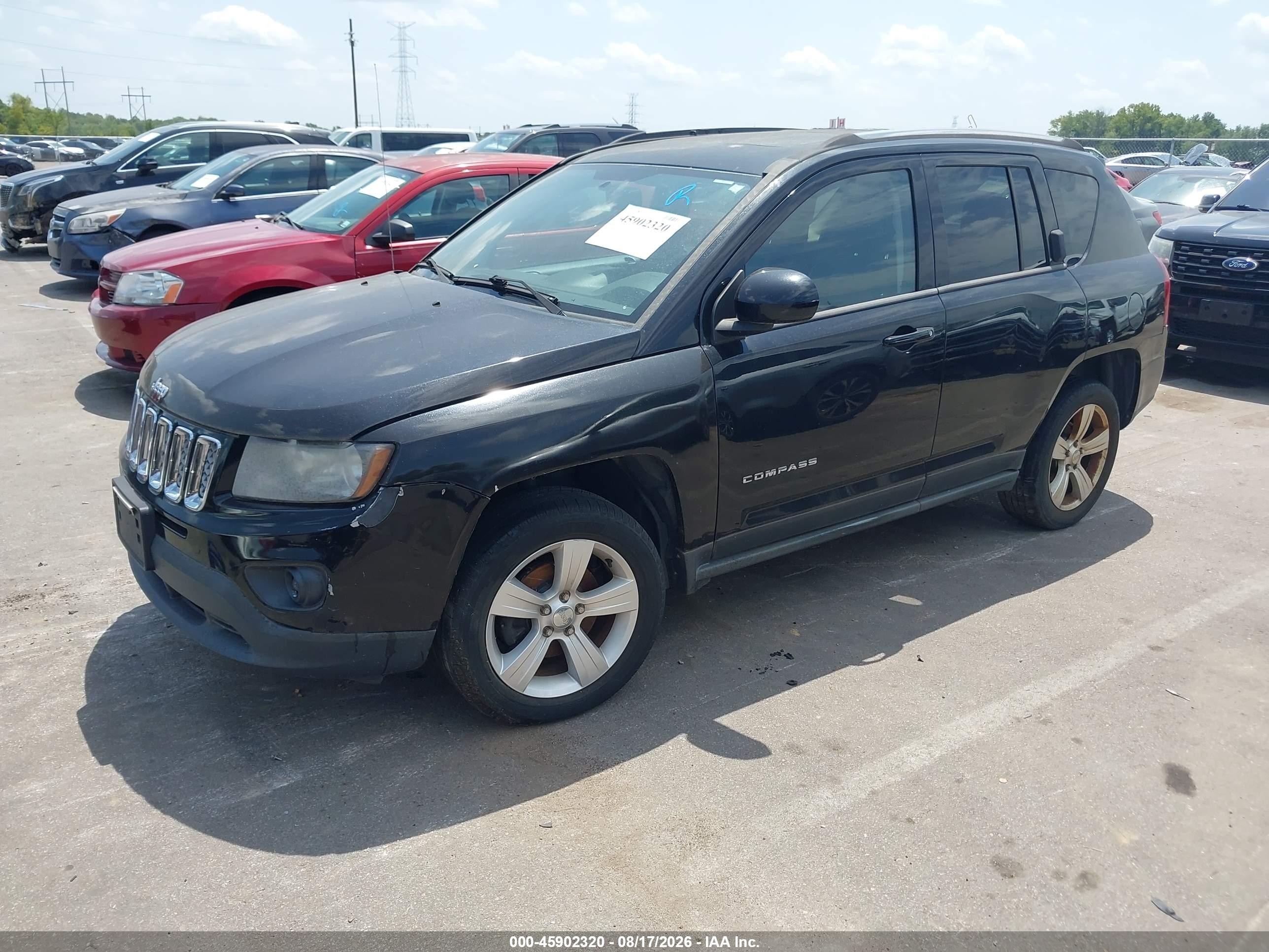 2014 Jeep Compass Latitude Black vin: 1C4NJDEBXED505449