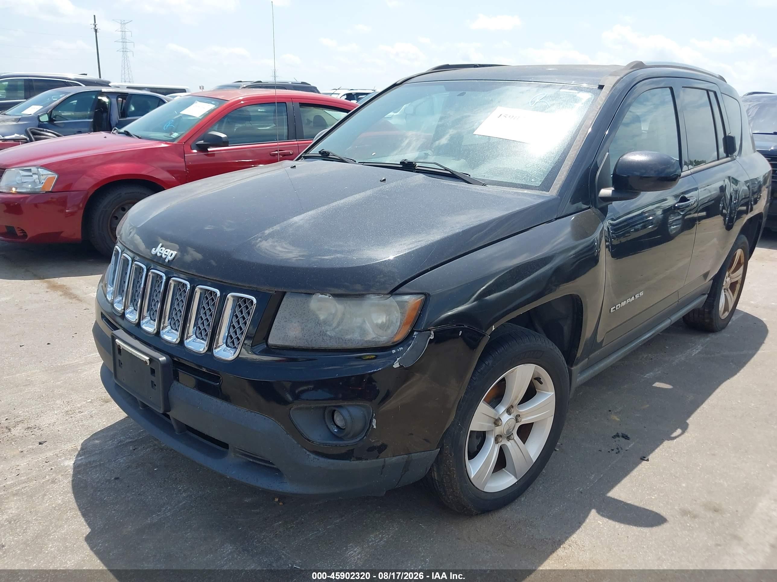 2014 Jeep Compass Latitude Black vin: 1C4NJDEBXED505449