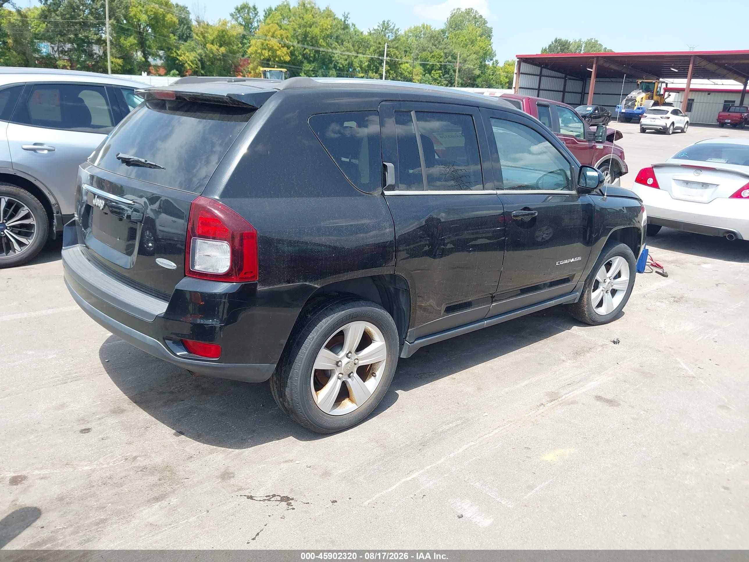 2014 Jeep Compass Latitude Black vin: 1C4NJDEBXED505449