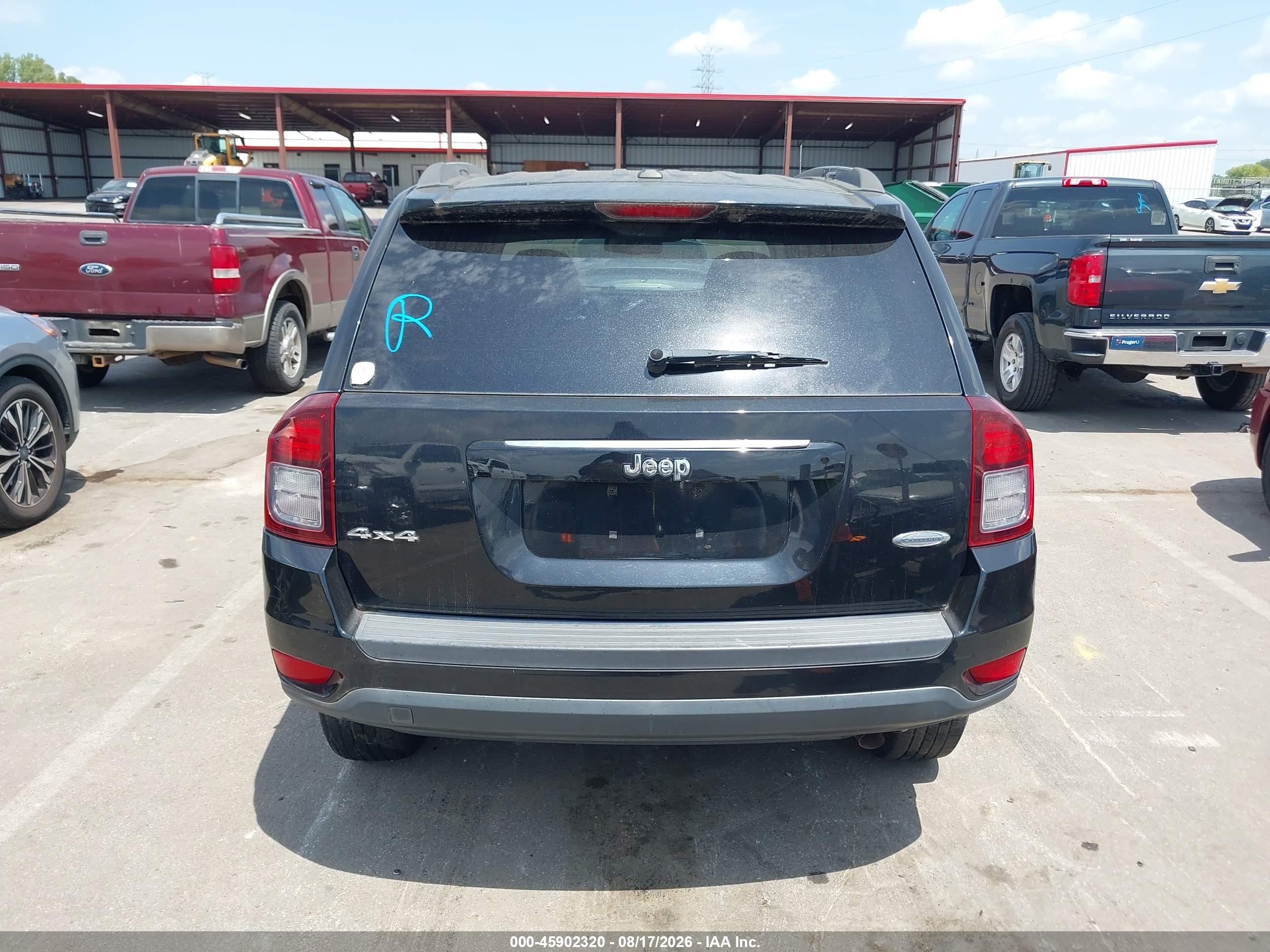 2014 Jeep Compass Latitude Black vin: 1C4NJDEBXED505449