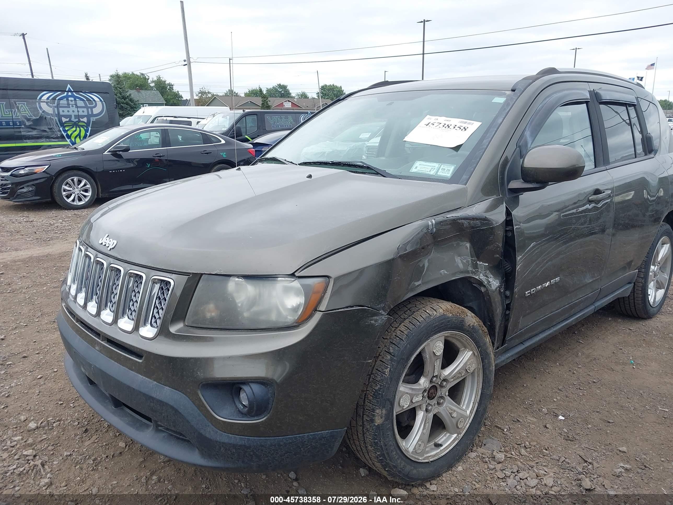 2015 Jeep Compass Latitude Green vin: 1C4NJDEBXFD393642