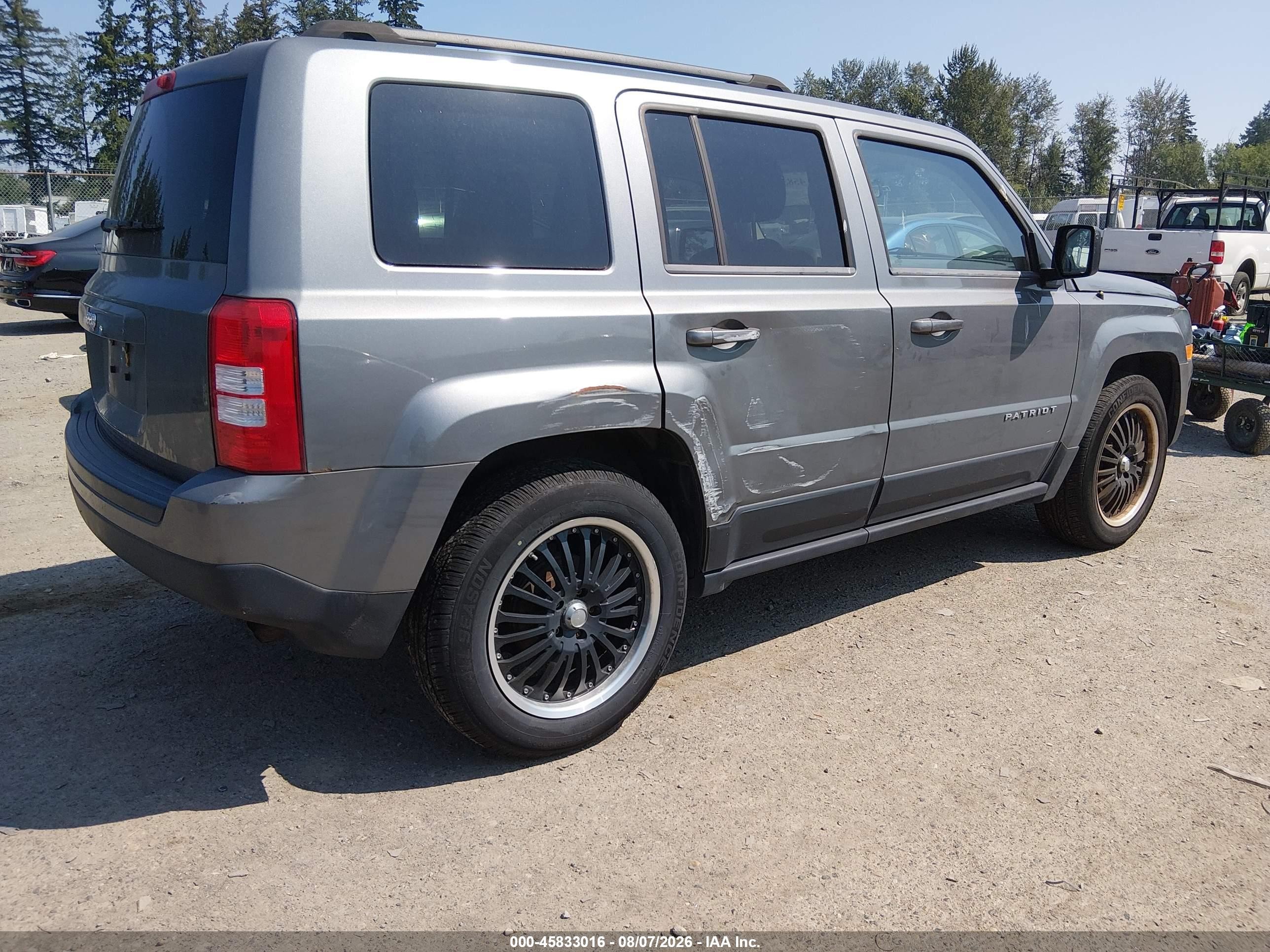 2012 Jeep Patriot Sport Silver vin: 1C4NJPBA0CD511853