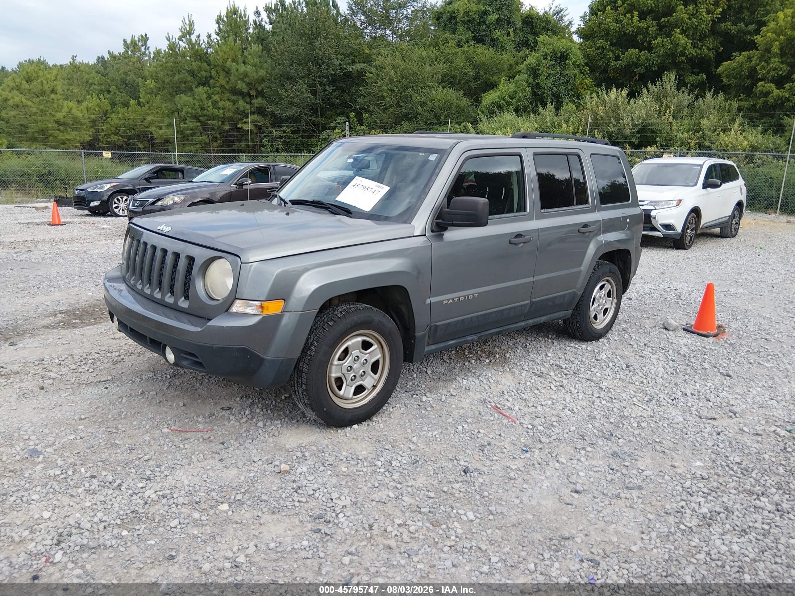 2013 Jeep Patriot Sport Серый vin: 1C4NJPBA0DD109753