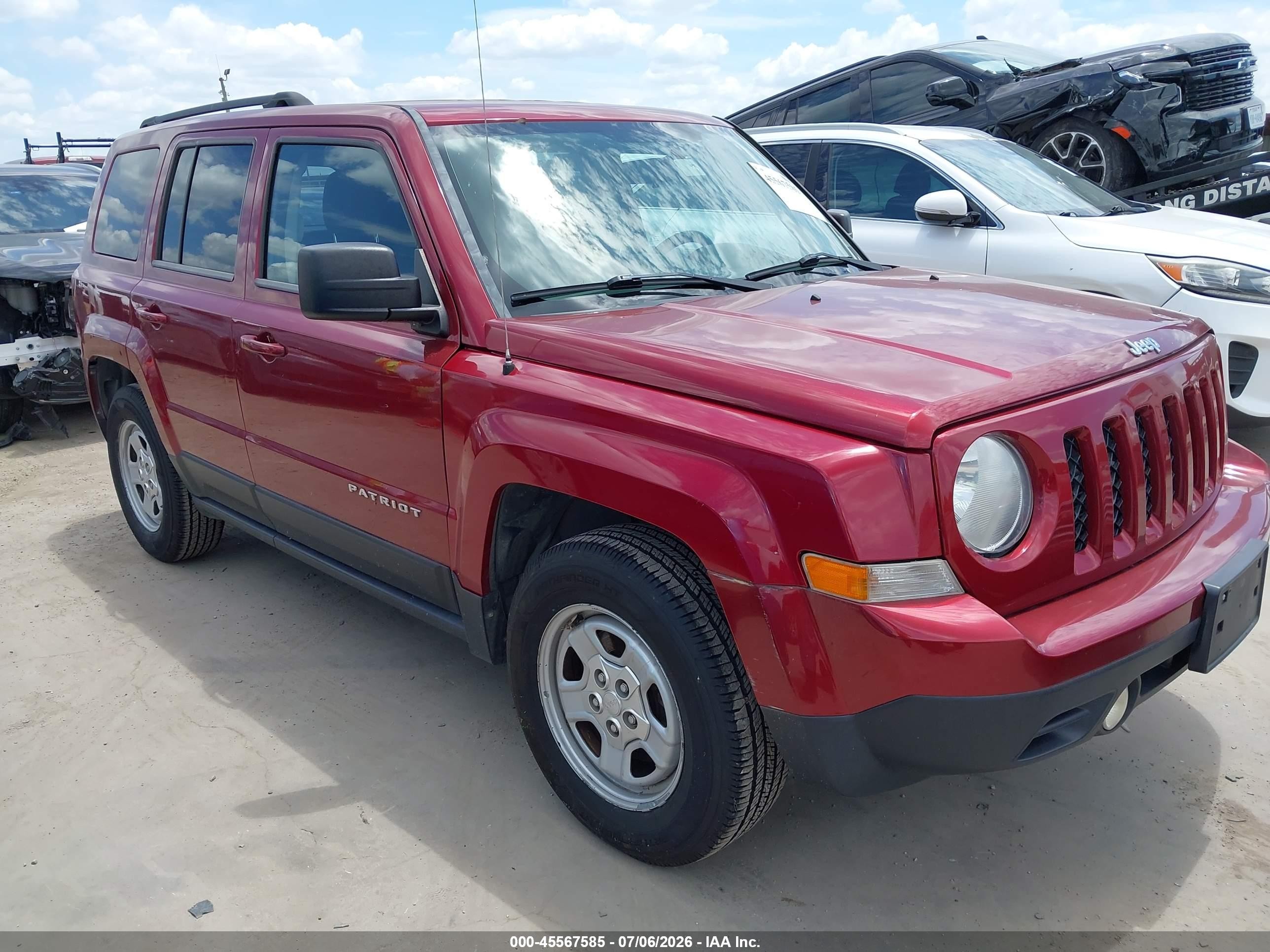 2014 Jeep Patriot Sport Red vin: 1C4NJPBA0ED504968