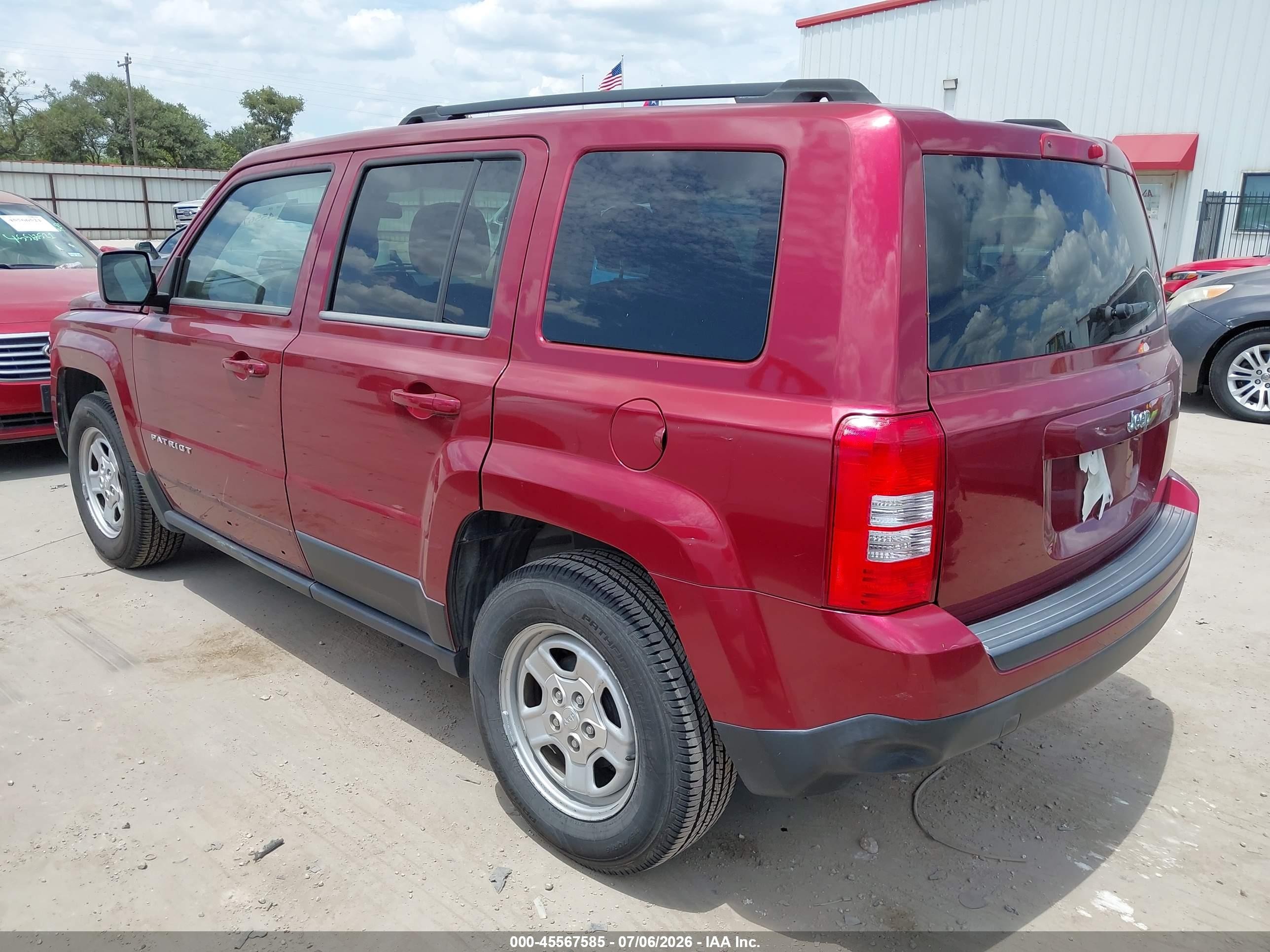 2014 Jeep Patriot Sport Red vin: 1C4NJPBA0ED504968