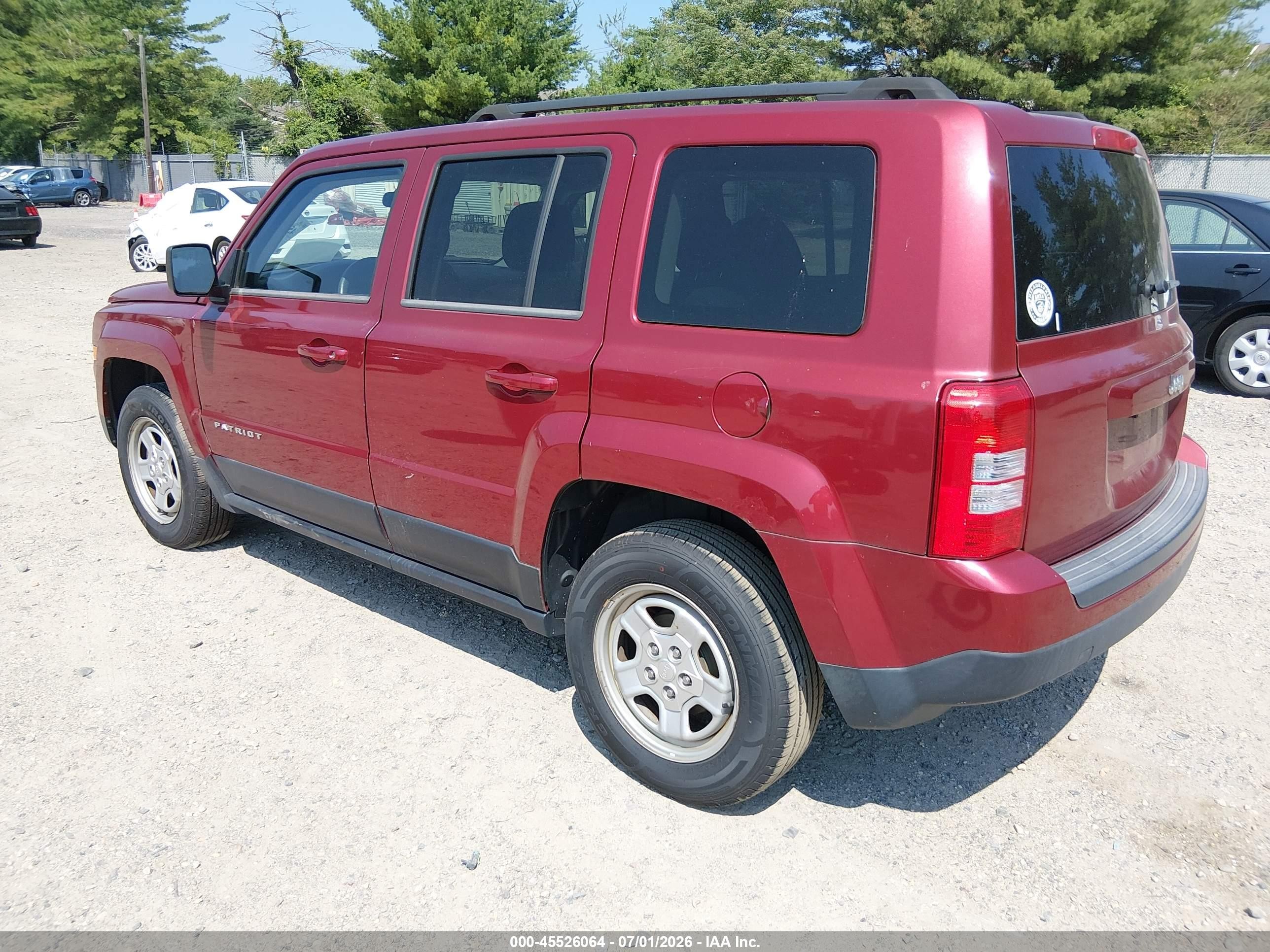 2014 Jeep Patriot Sport Red vin: 1C4NJPBA0ED551966