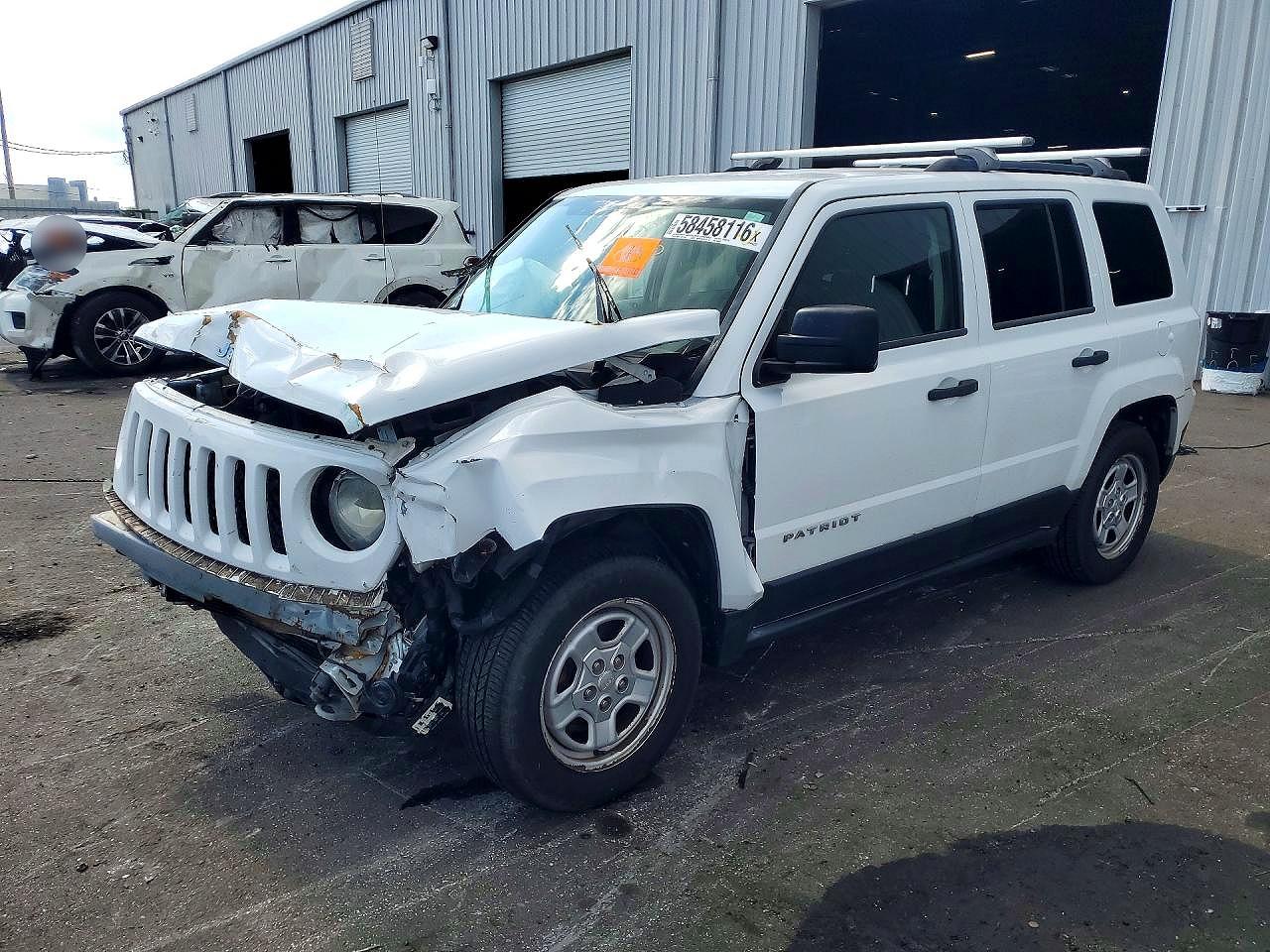 2014 Jeep Patriot Sport White vin: 1C4NJPBA0ED695095
