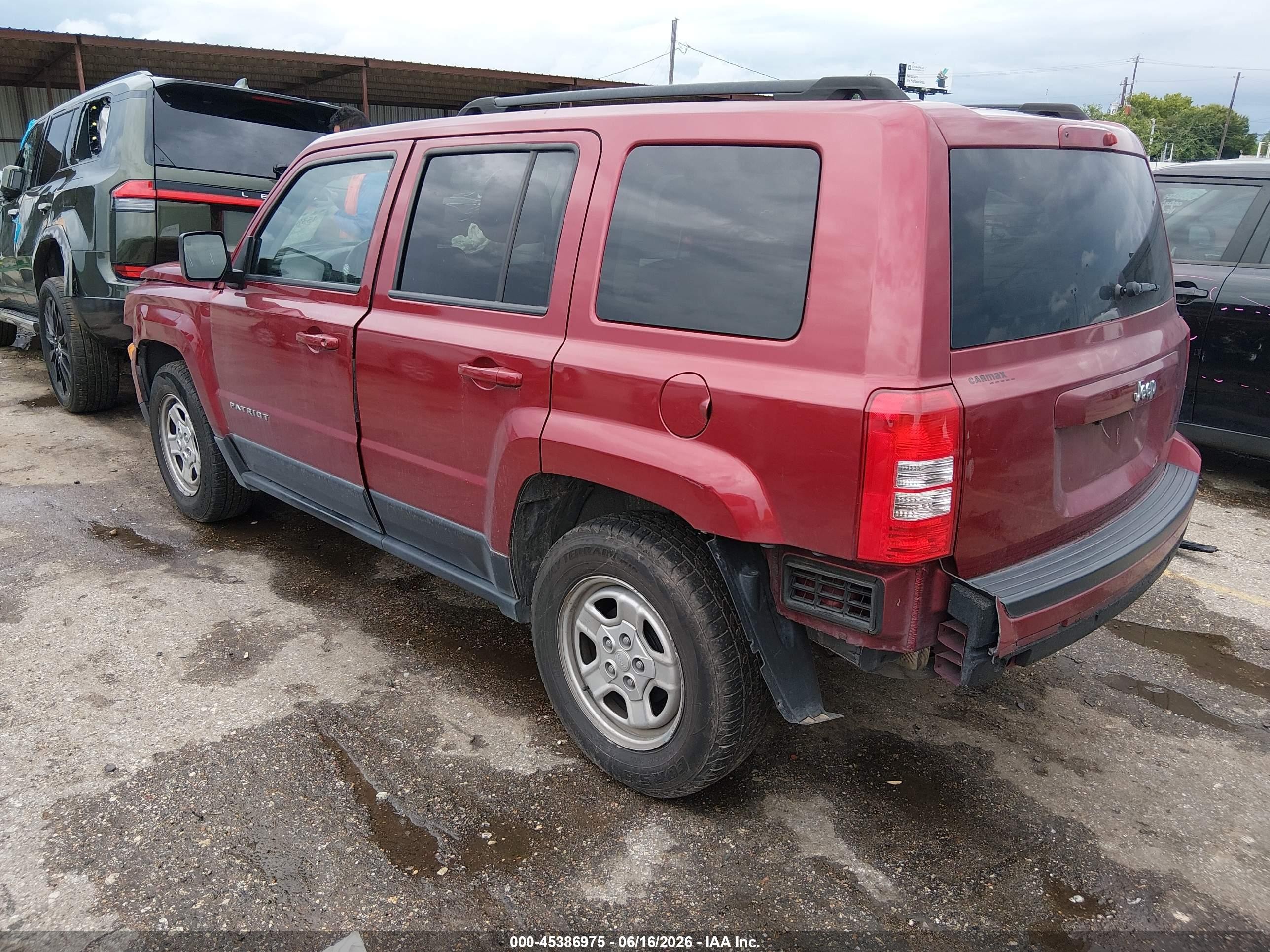 2015 Jeep Patriot Sport Red vin: 1C4NJPBA0FD219513