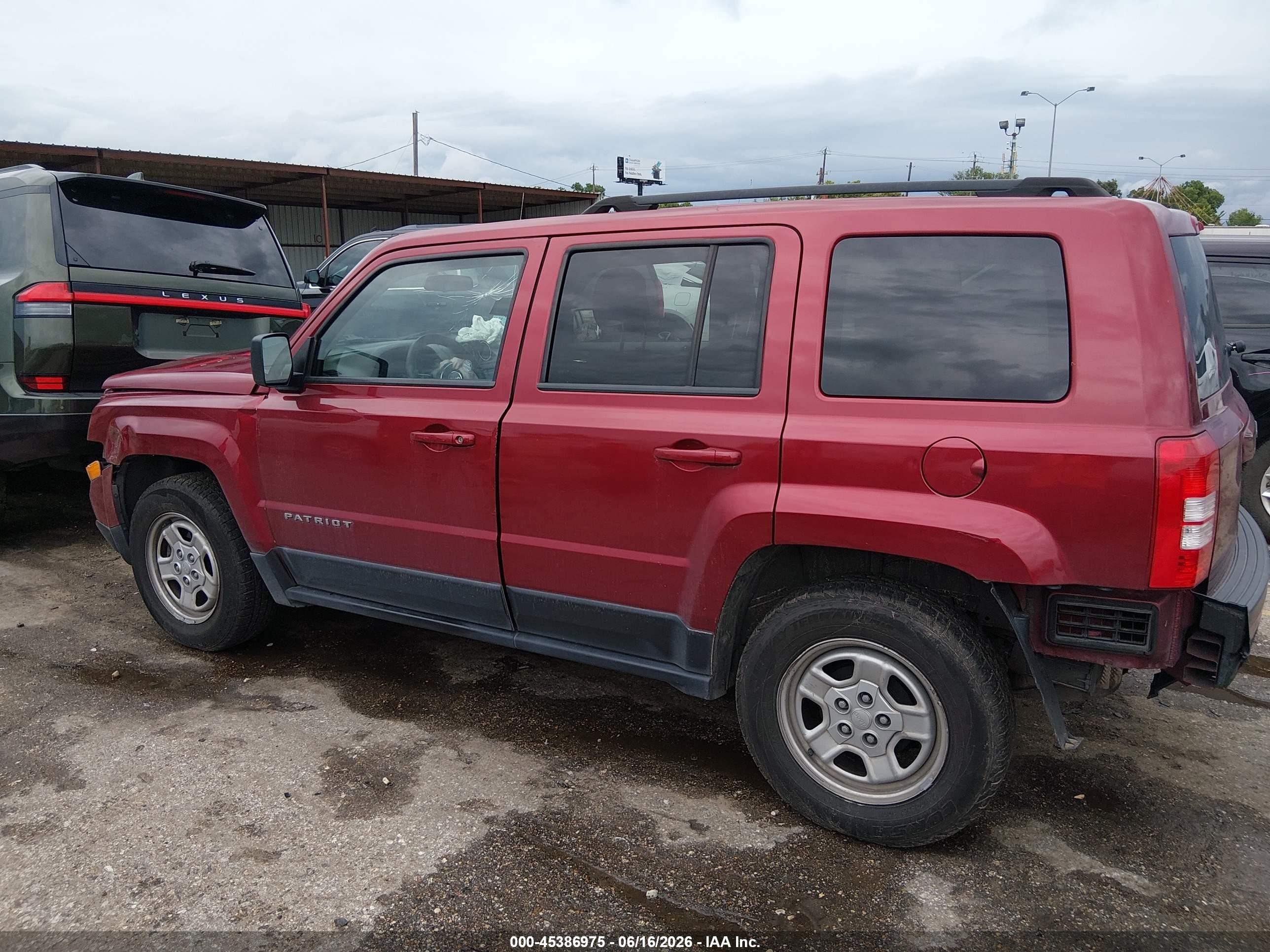 2015 Jeep Patriot Sport Red vin: 1C4NJPBA0FD219513