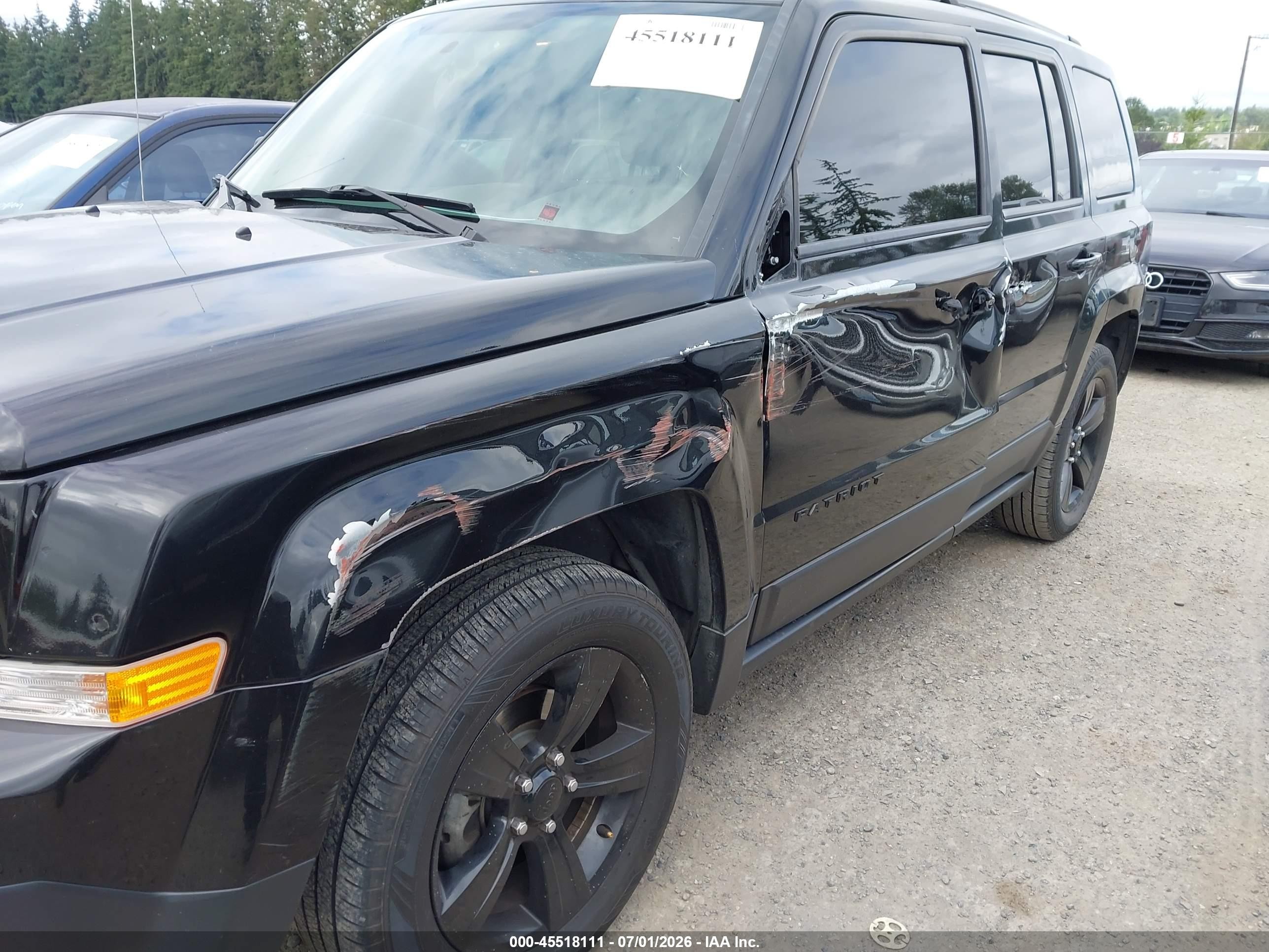 2015 Jeep Patriot Altitude Edition Black vin: 1C4NJPBA0FD350537