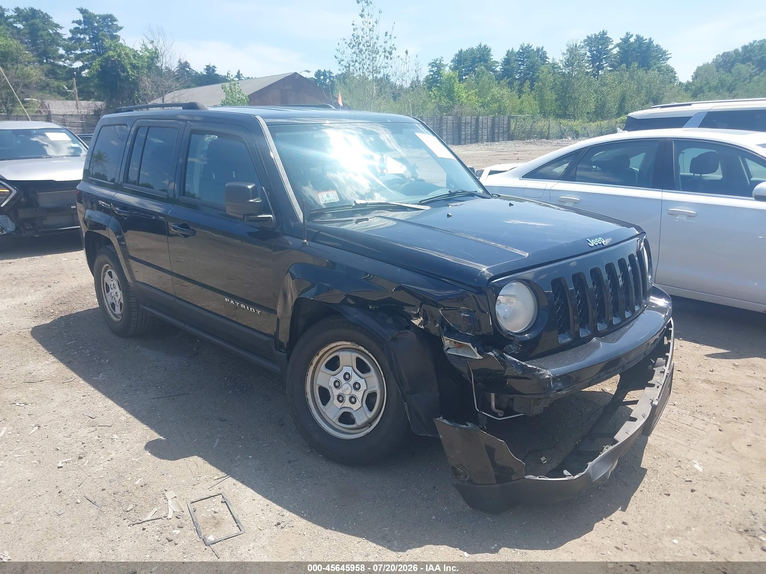 2012 Jeep Patriot Sport Black vin: 1C4NJPBA1CD627434