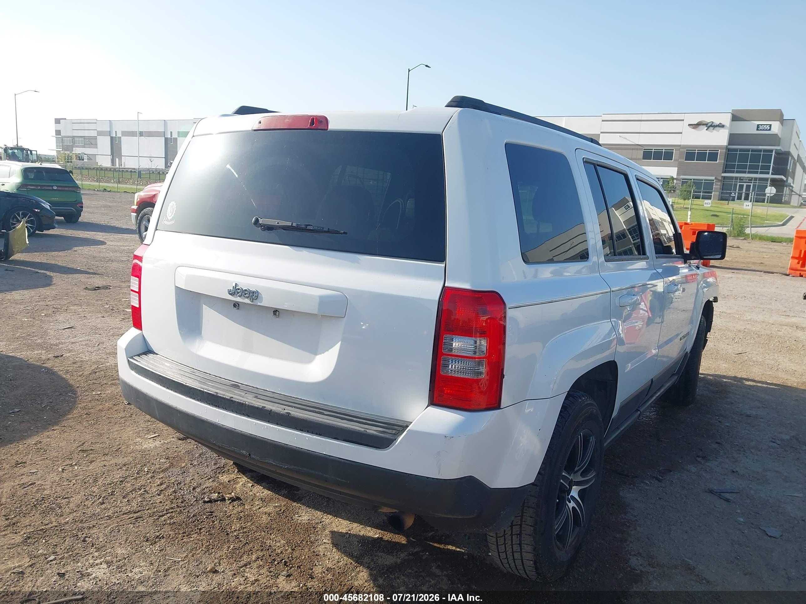 2014 Jeep Patriot Sport White vin: 1C4NJPBA1ED570221