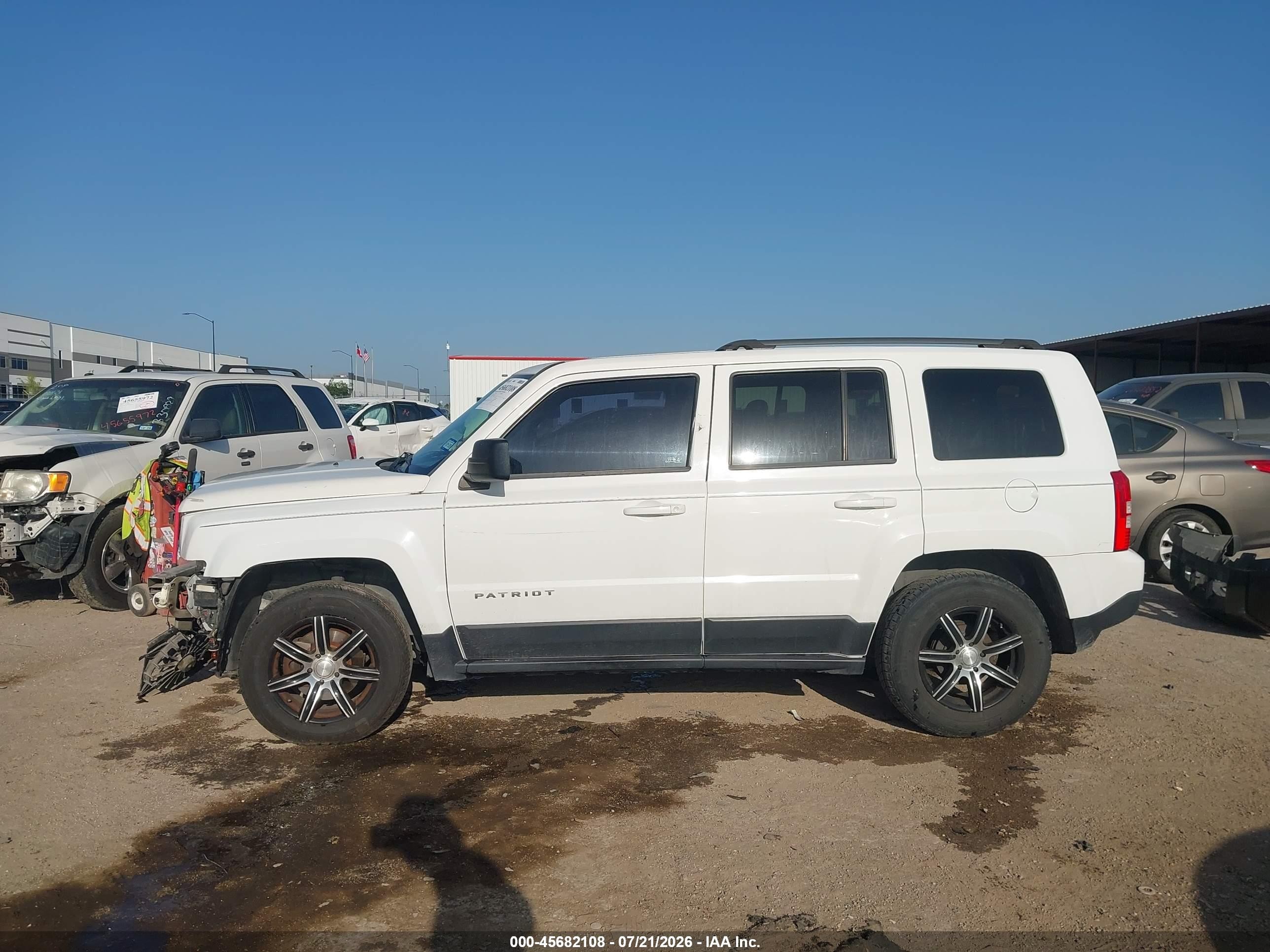 2014 Jeep Patriot Sport White vin: 1C4NJPBA1ED570221
