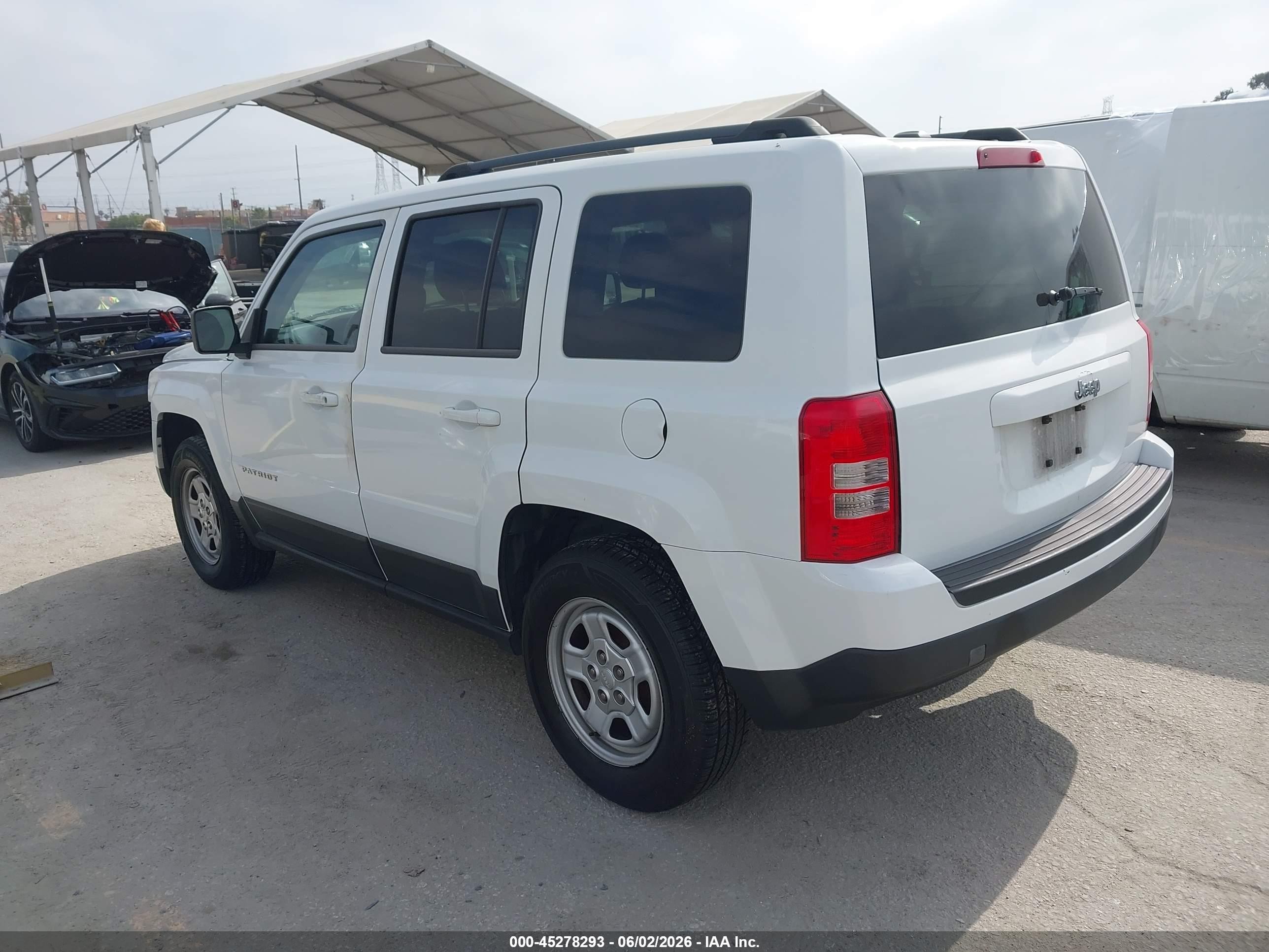 2014 Jeep Patriot Sport White vin: 1C4NJPBA1ED690469