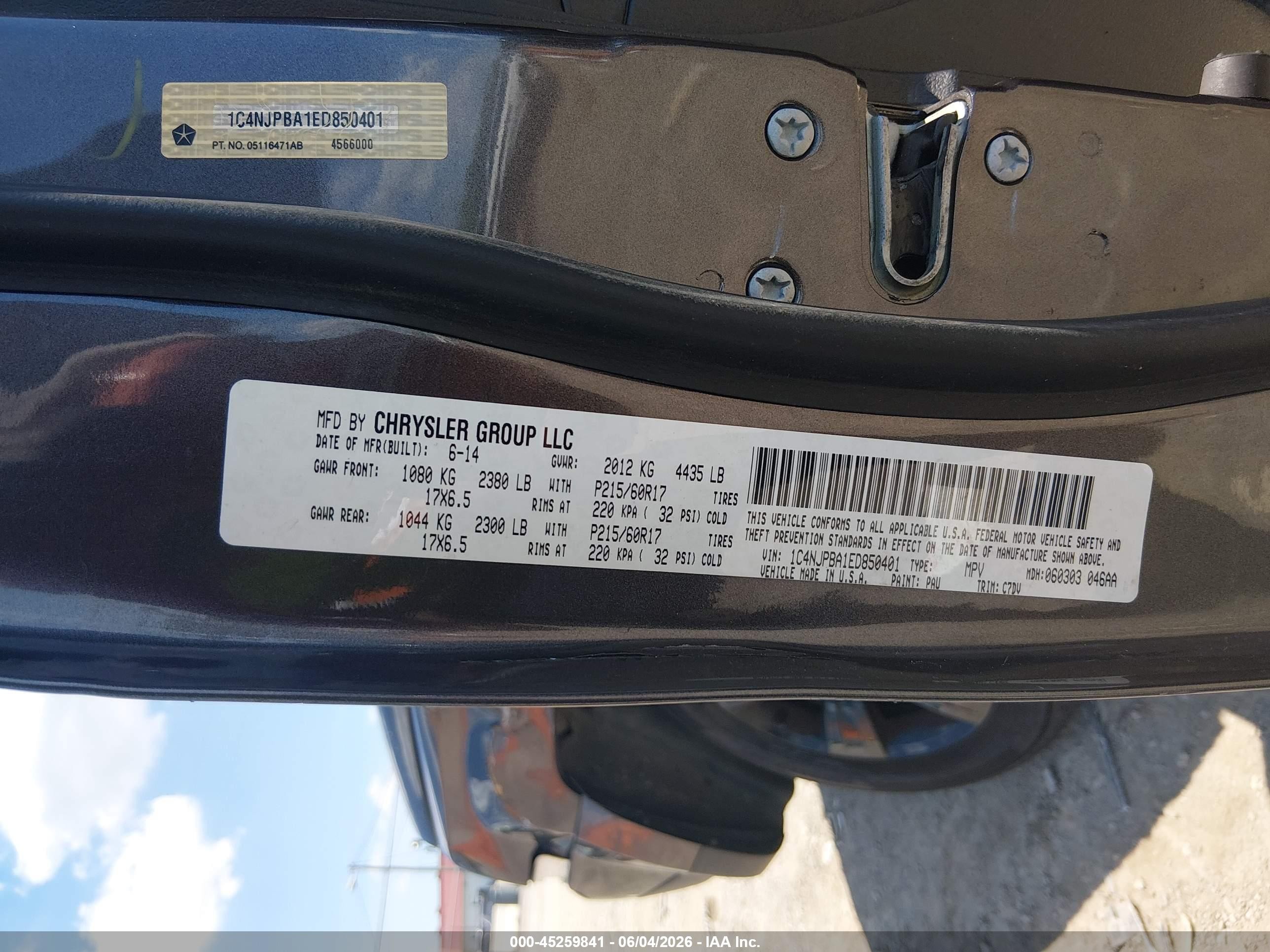 2014 Jeep Patriot Altitude Black vin: 1C4NJPBA1ED850401