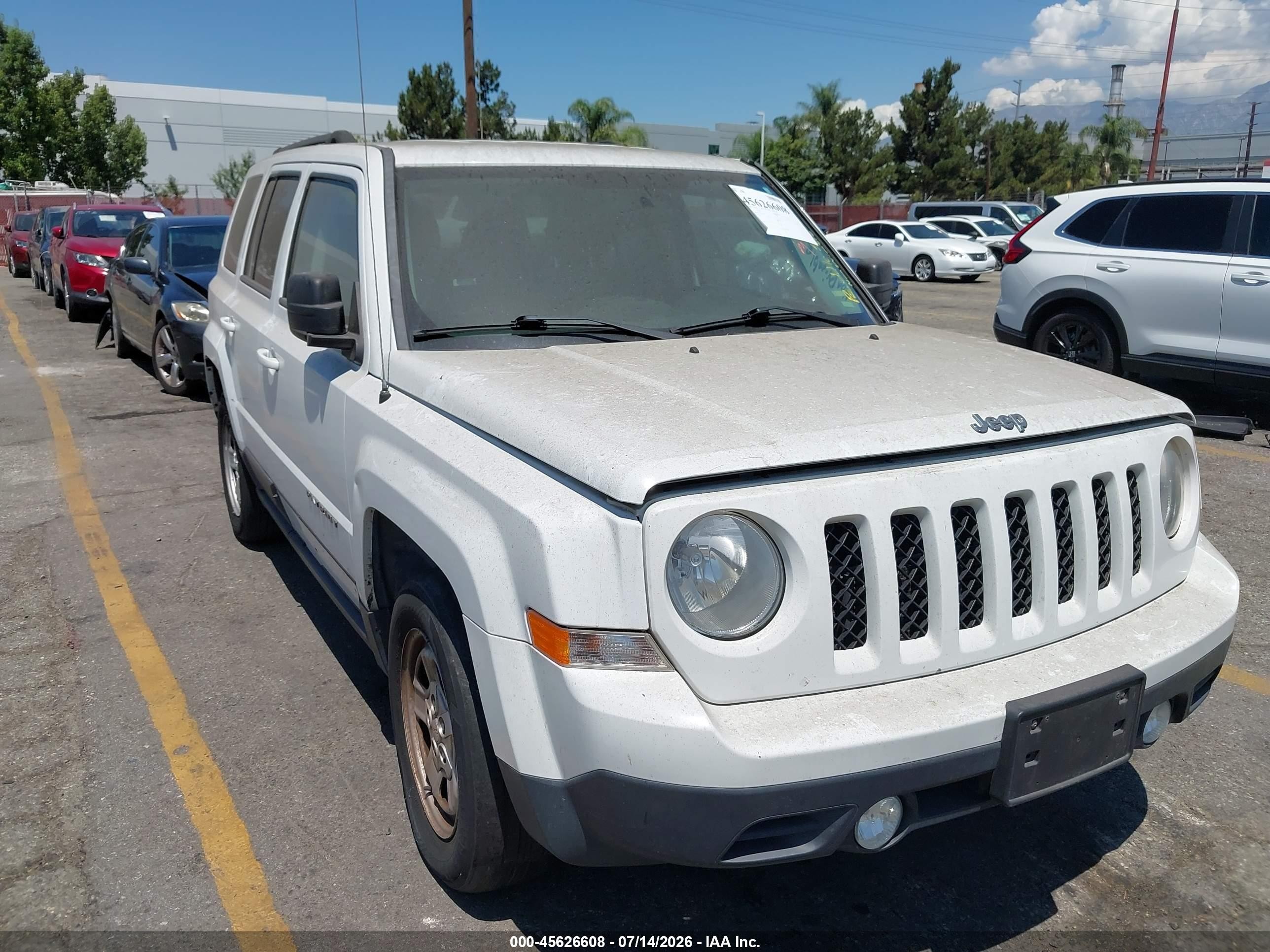 2015 Jeep Patriot Sport White vin: 1C4NJPBA1FD235431